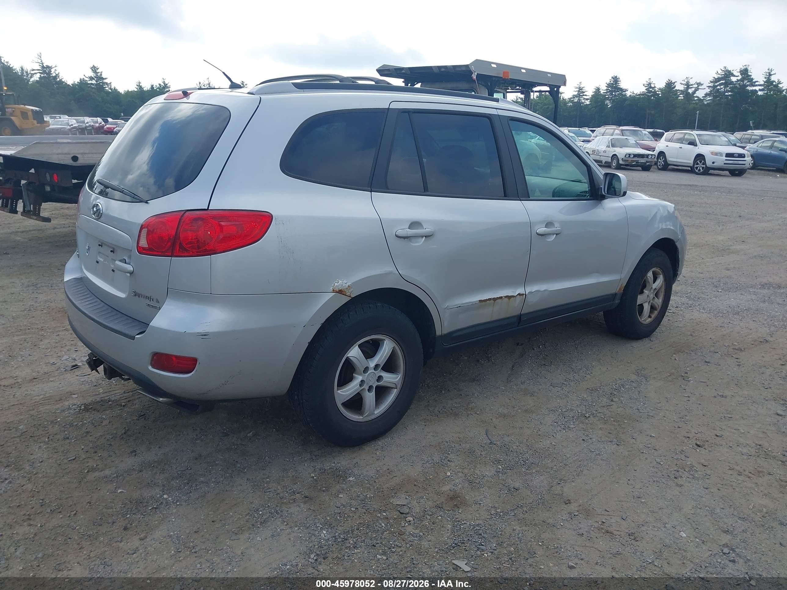 2007 Hyundai Santa Fe Gls Silver vin: 5NMSG73D07H034722