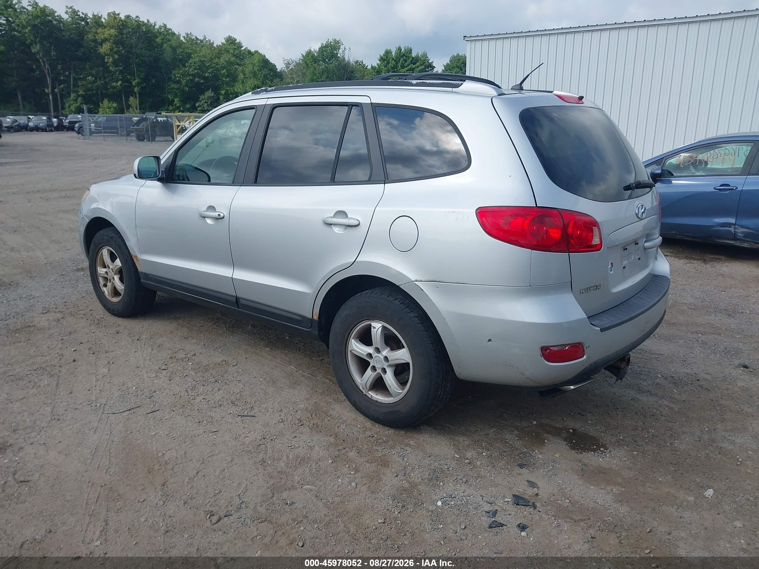 2007 Hyundai Santa Fe Gls Silver vin: 5NMSG73D07H034722