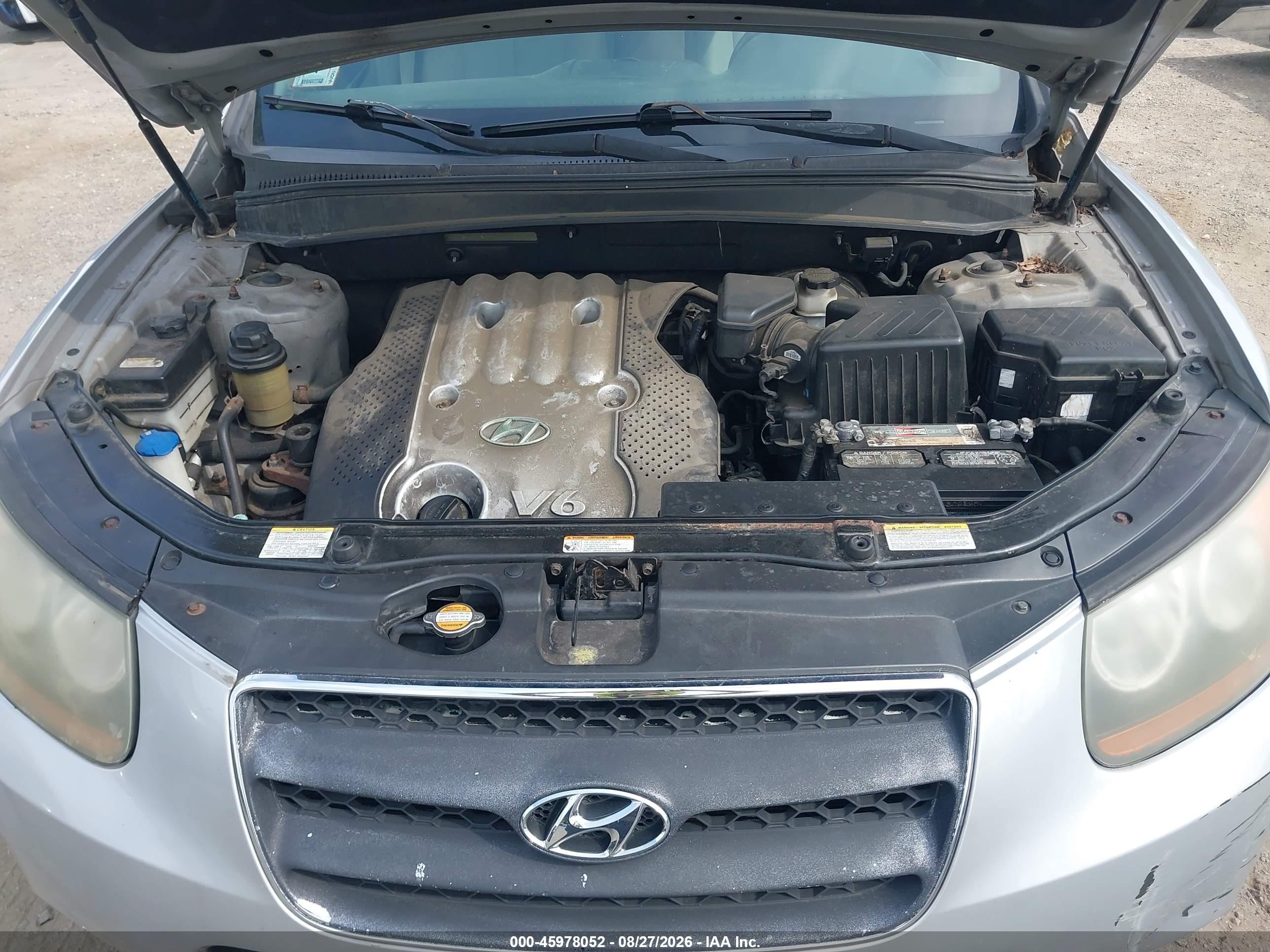 2007 Hyundai Santa Fe Gls Silver vin: 5NMSG73D07H034722