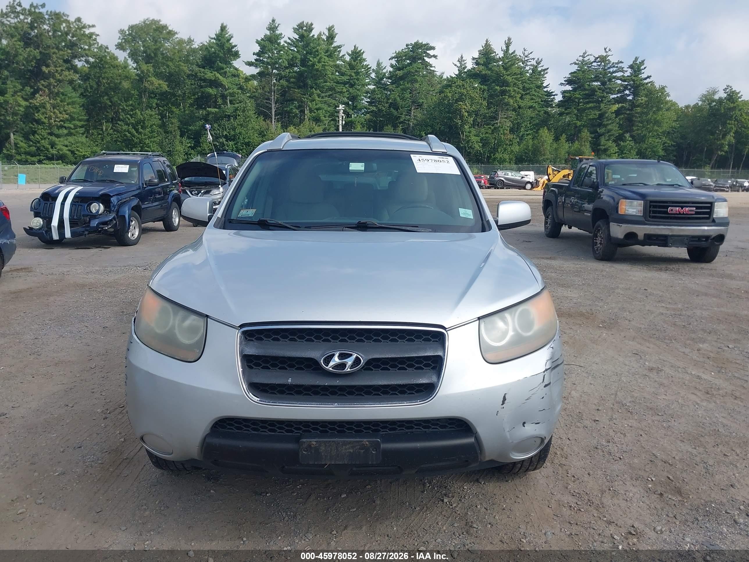 2007 Hyundai Santa Fe Gls Silver vin: 5NMSG73D07H034722