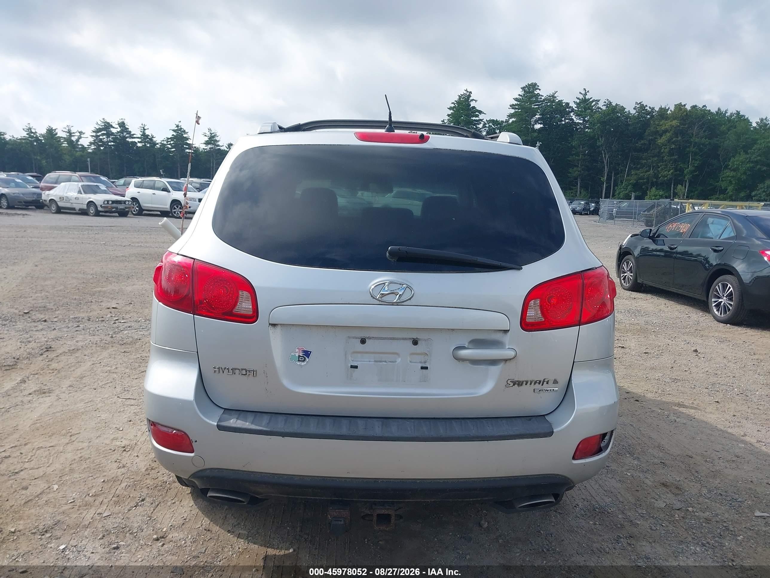 2007 Hyundai Santa Fe Gls Silver vin: 5NMSG73D07H034722