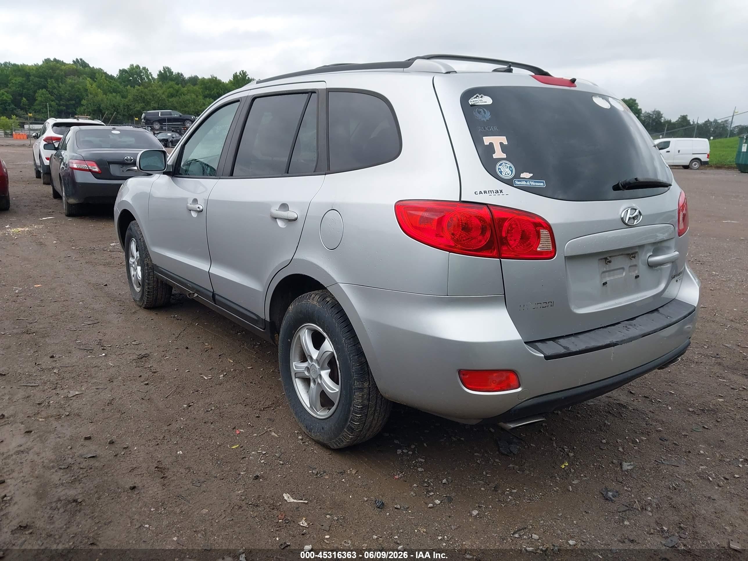 2007 Hyundai Santa Fe Gls Silver vin: 5NMSG73D07H050452