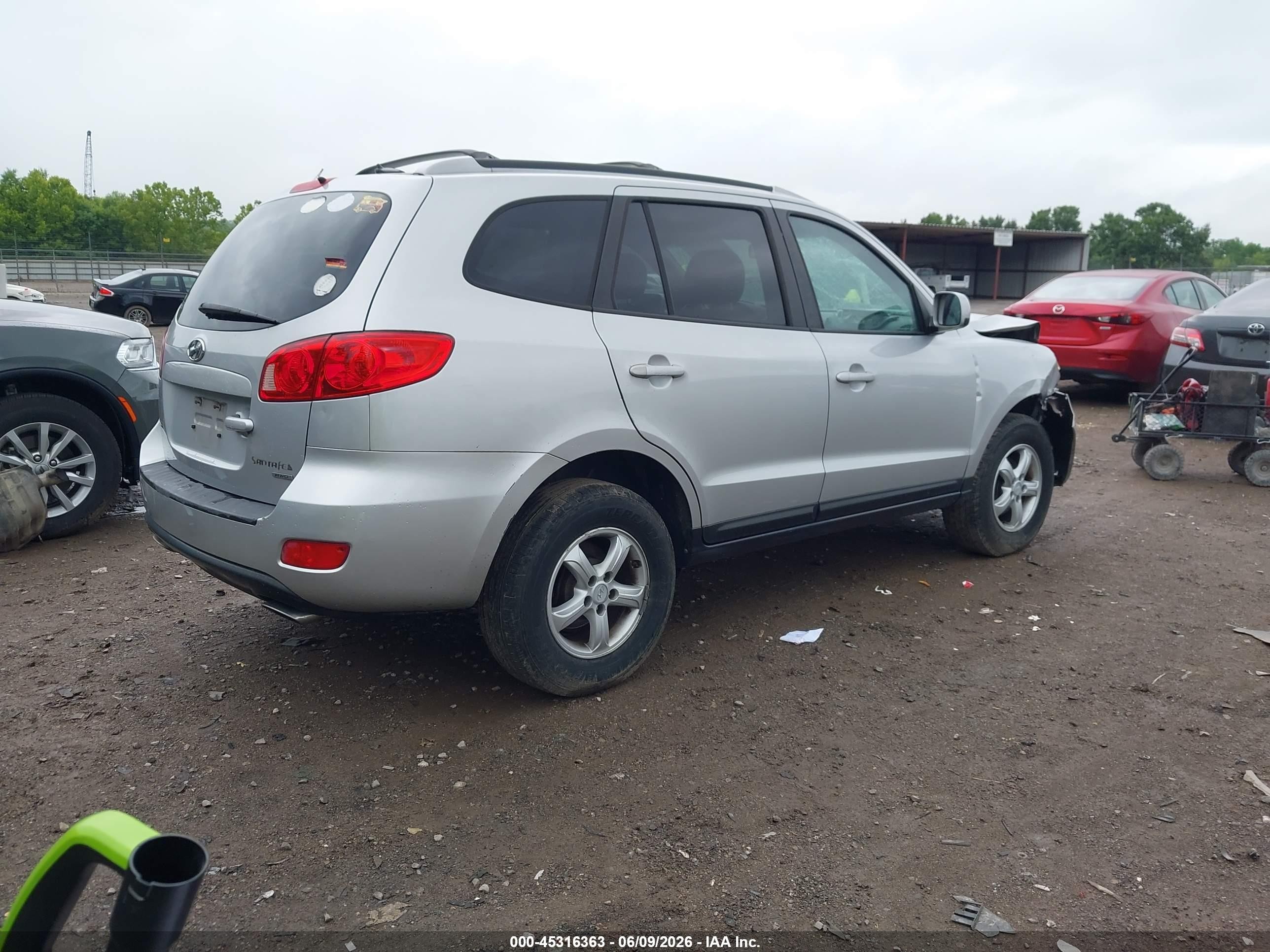 2007 Hyundai Santa Fe Gls Silver vin: 5NMSG73D07H050452
