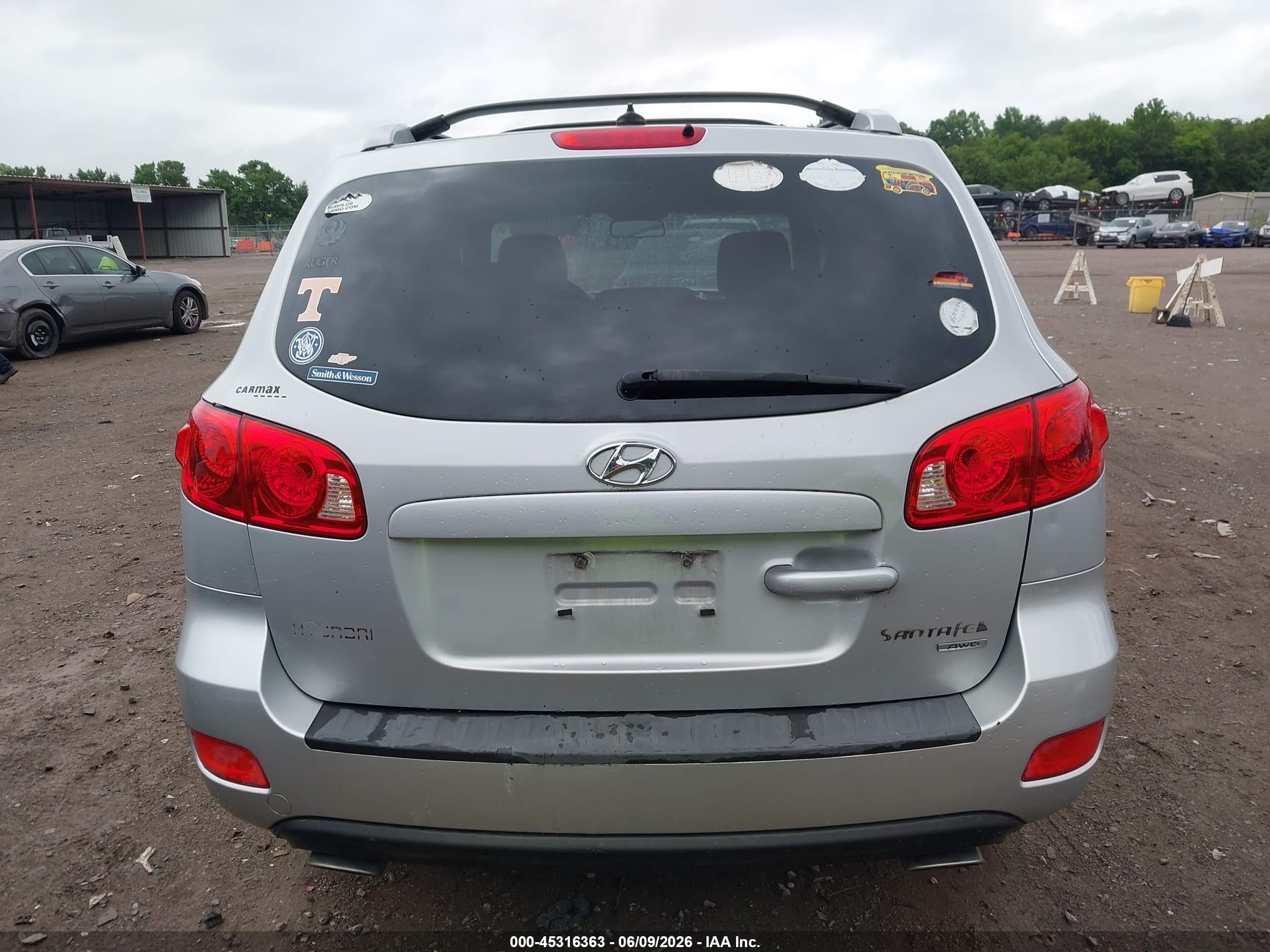 2007 Hyundai Santa Fe Gls Silver vin: 5NMSG73D07H050452