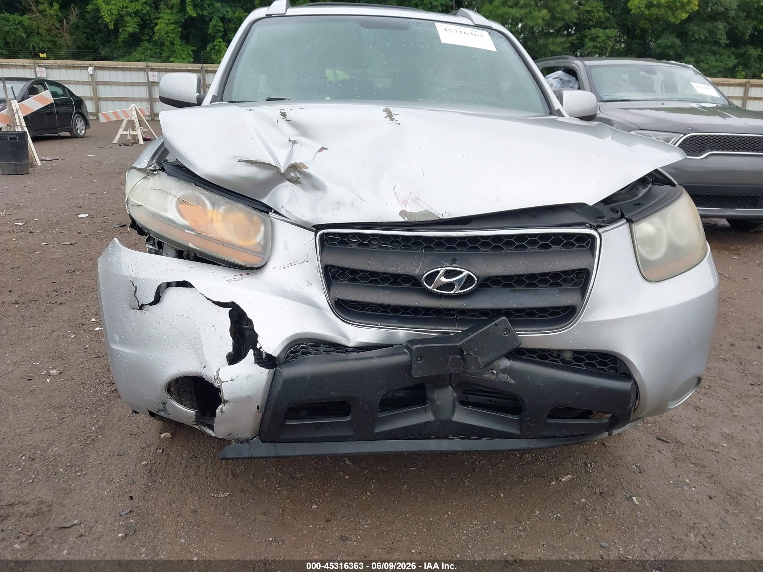 2007 Hyundai Santa Fe Gls Silver vin: 5NMSG73D07H050452