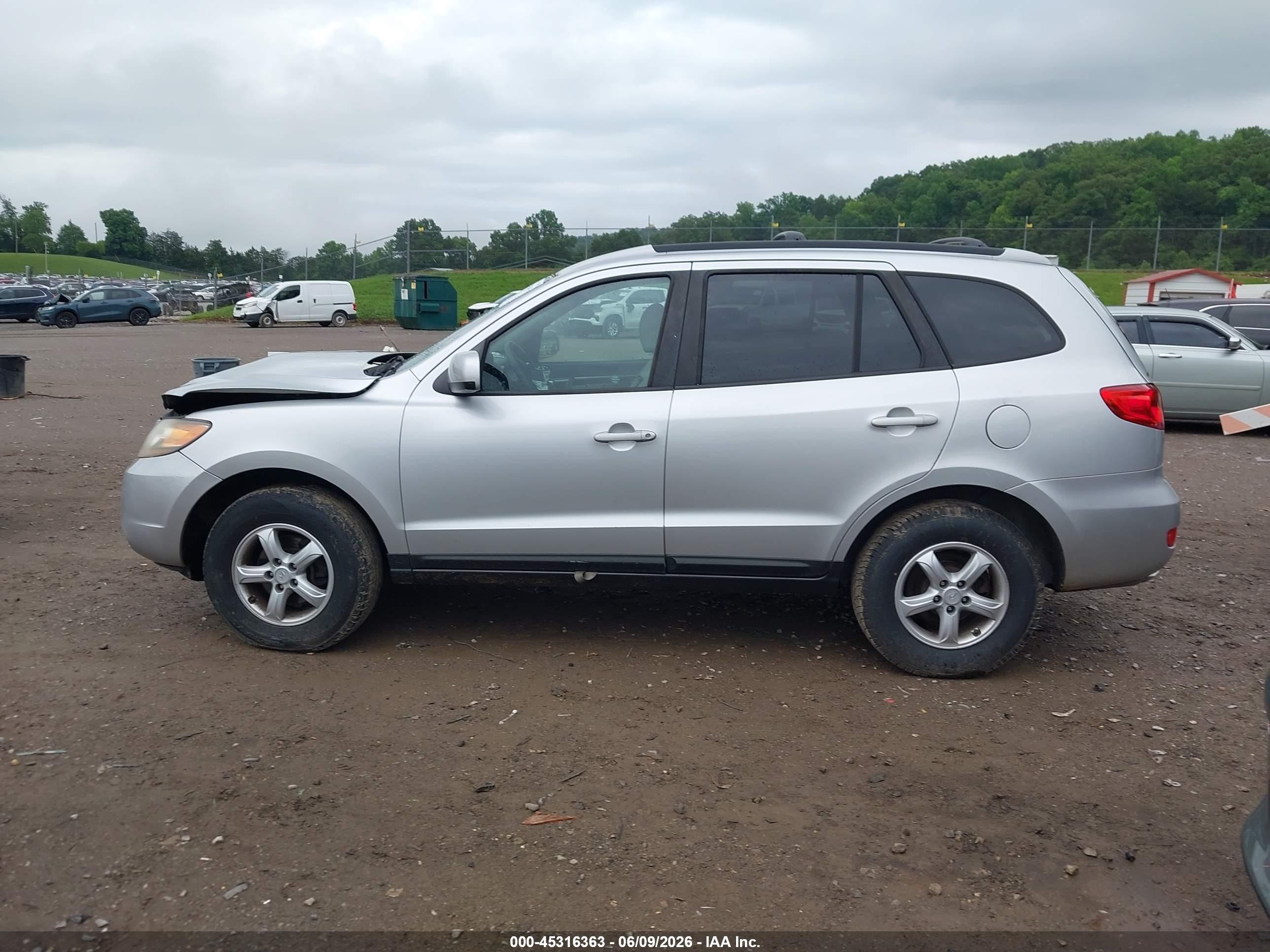 2007 Hyundai Santa Fe Gls Silver vin: 5NMSG73D07H050452