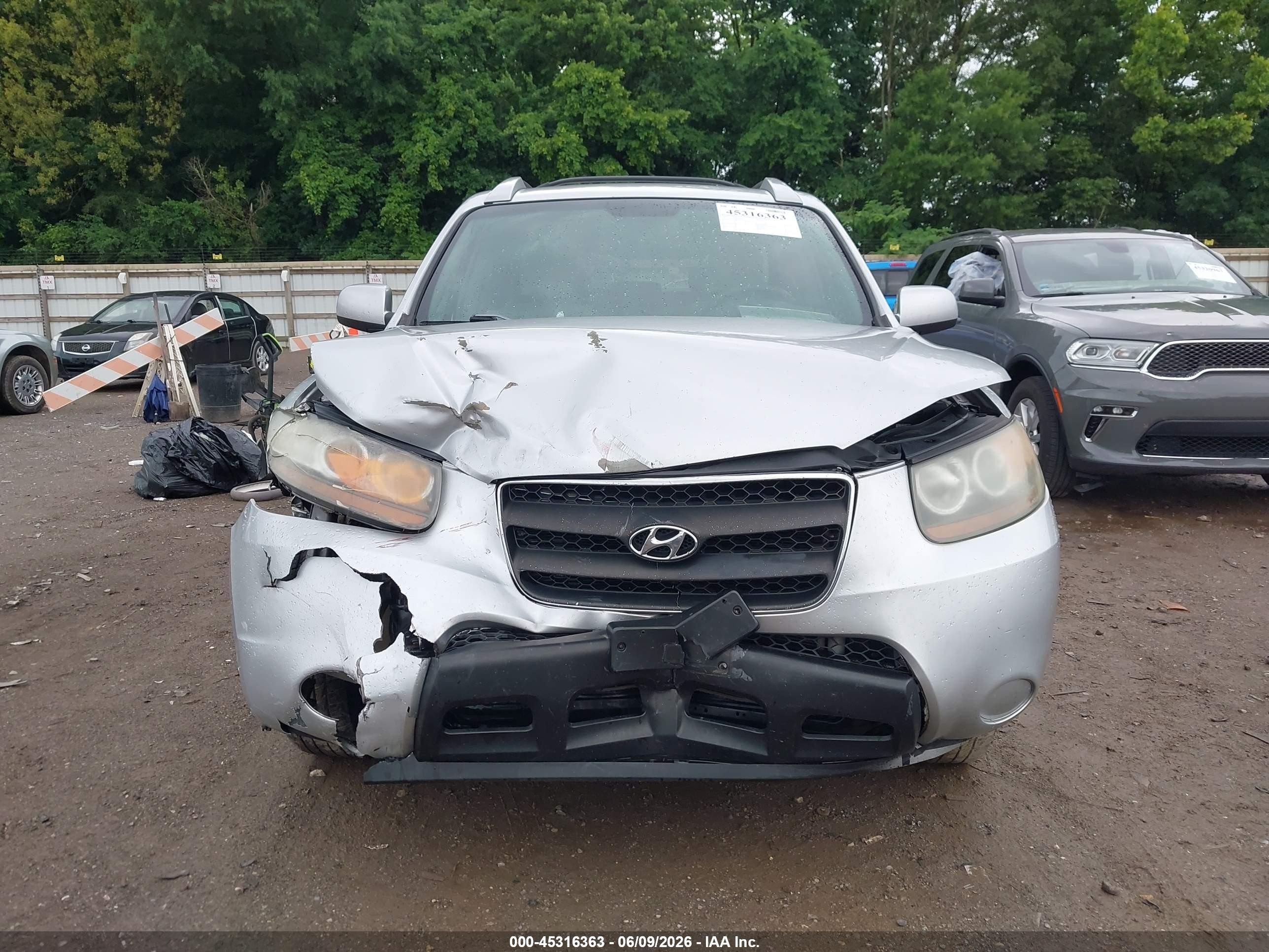 2007 Hyundai Santa Fe Gls Silver vin: 5NMSG73D07H050452