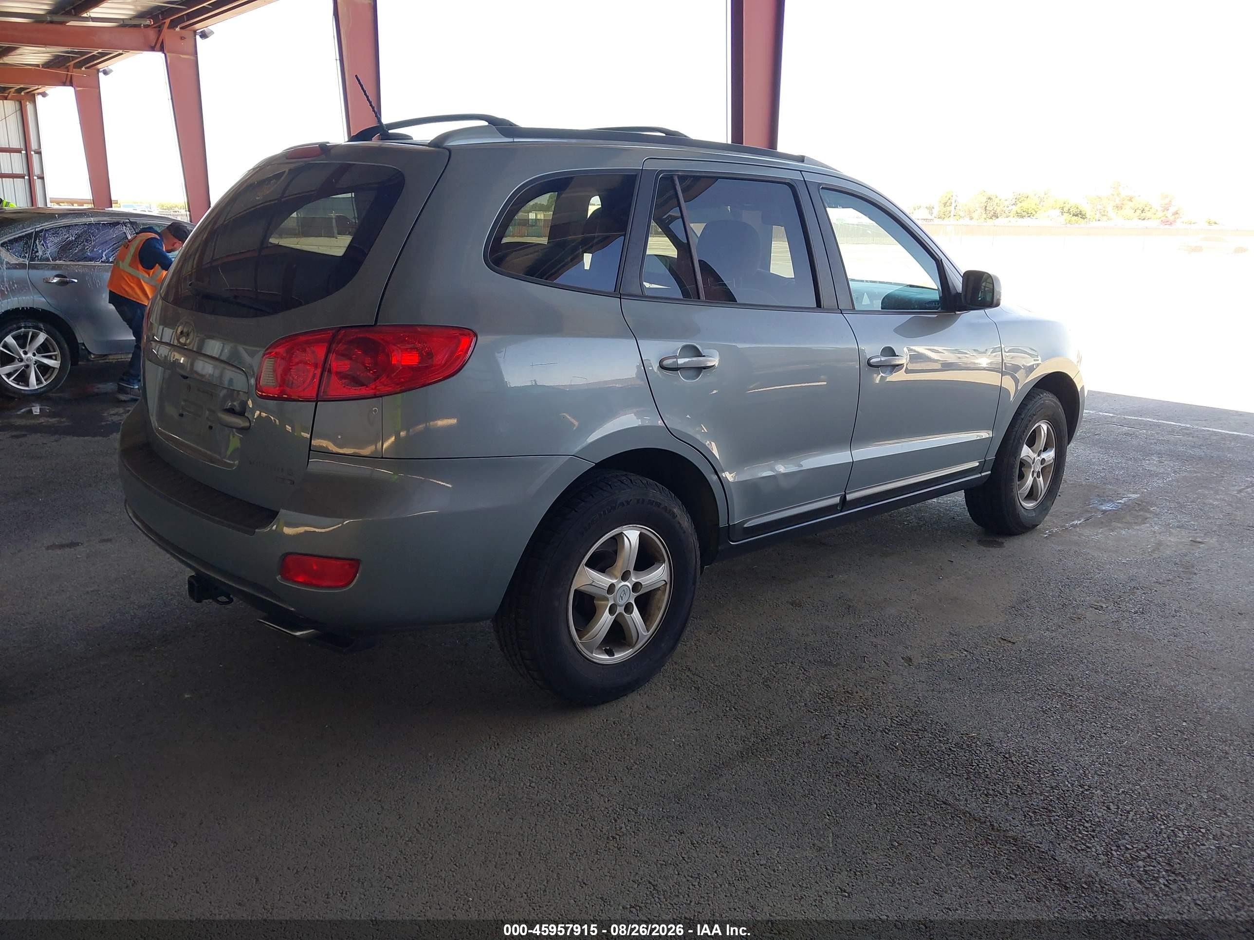 2007 Hyundai Santa Fe Gls Light Blue vin: 5NMSG73D07H061645