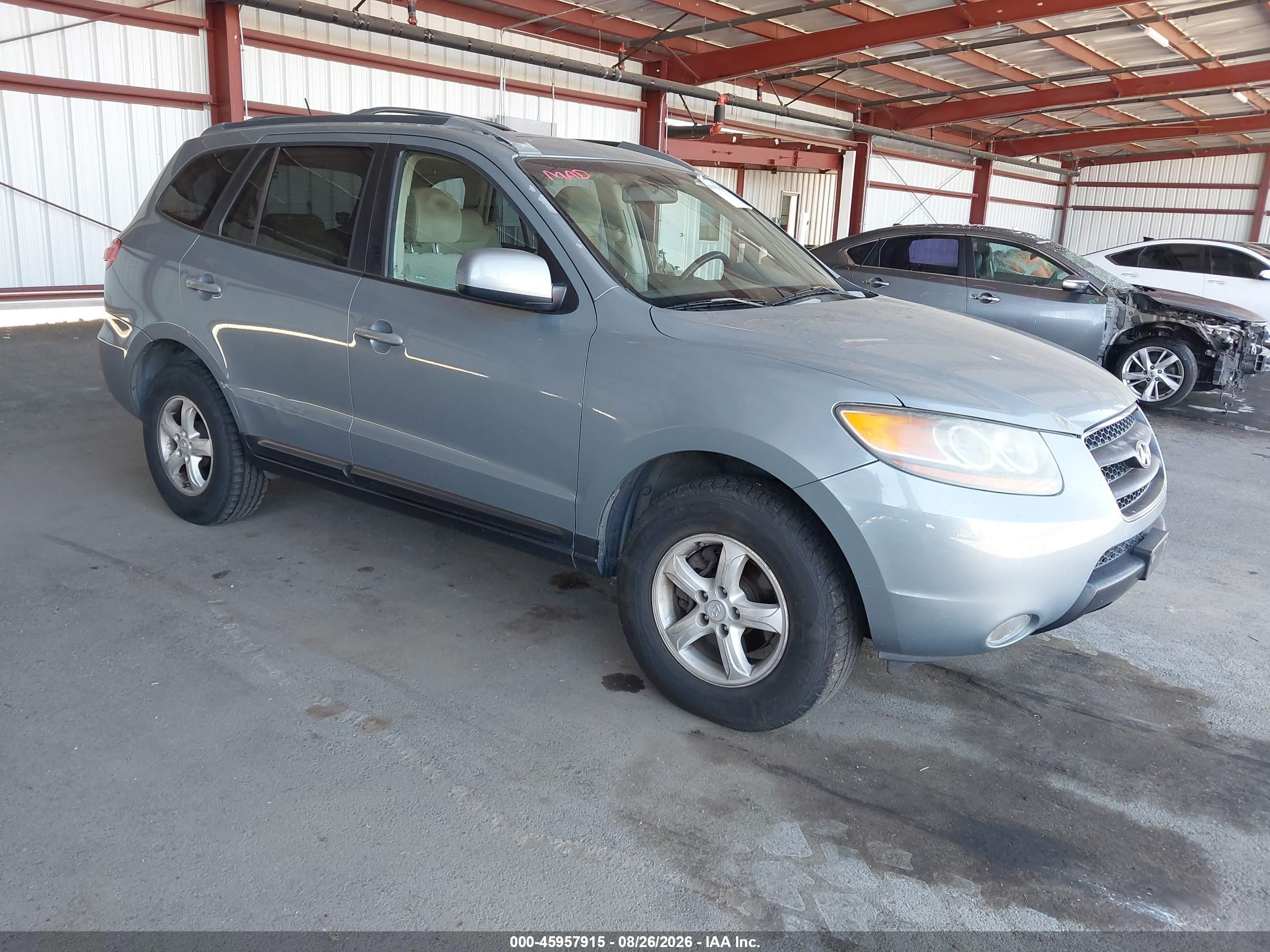 2007 Hyundai Santa Fe Gls Light Blue vin: 5NMSG73D07H061645