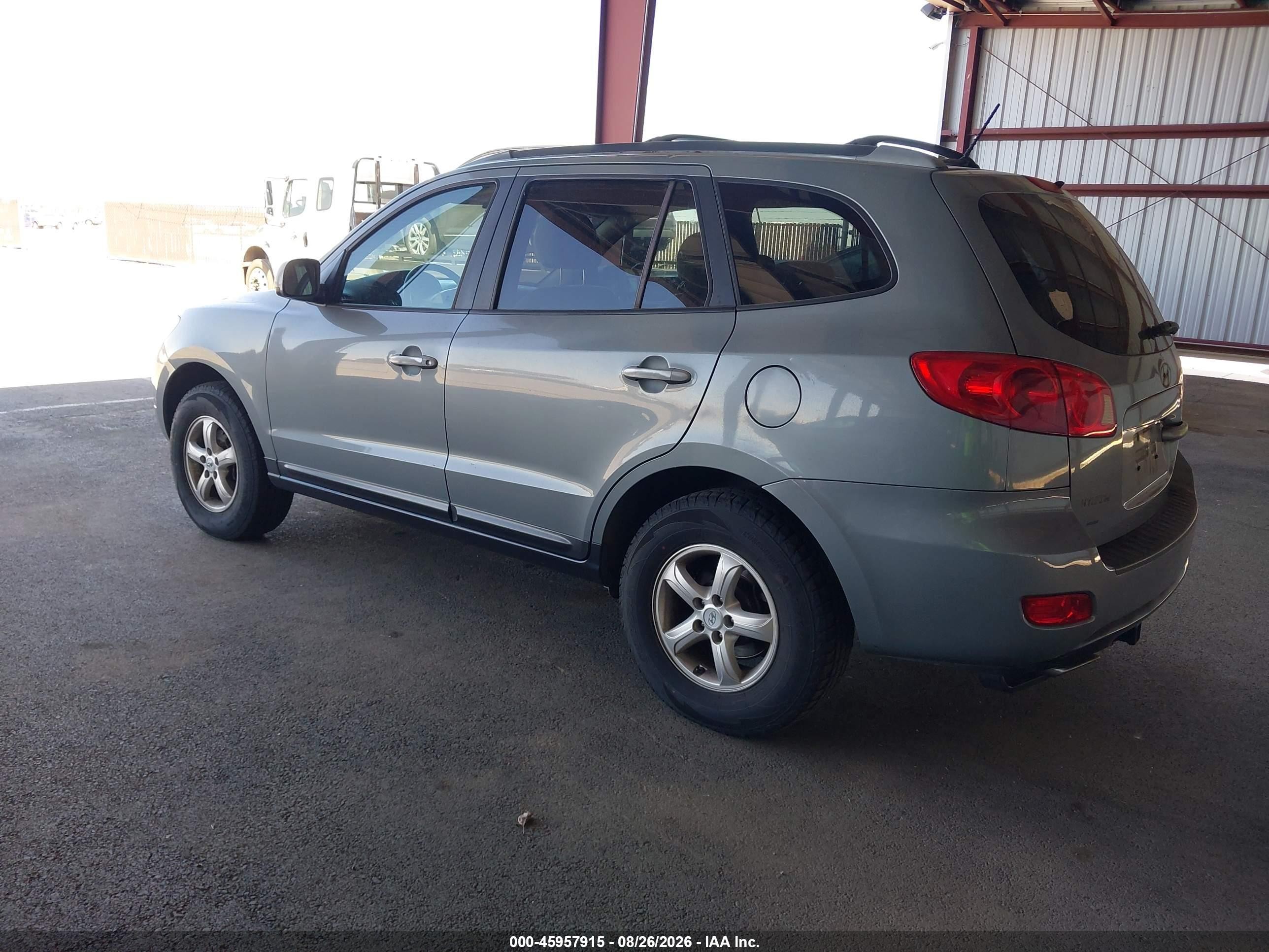 2007 Hyundai Santa Fe Gls Light Blue vin: 5NMSG73D07H061645