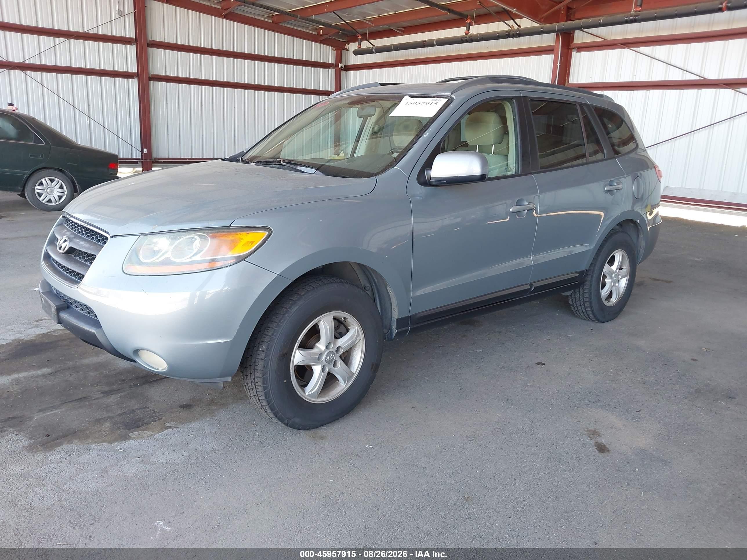 2007 Hyundai Santa Fe Gls Light Blue vin: 5NMSG73D07H061645