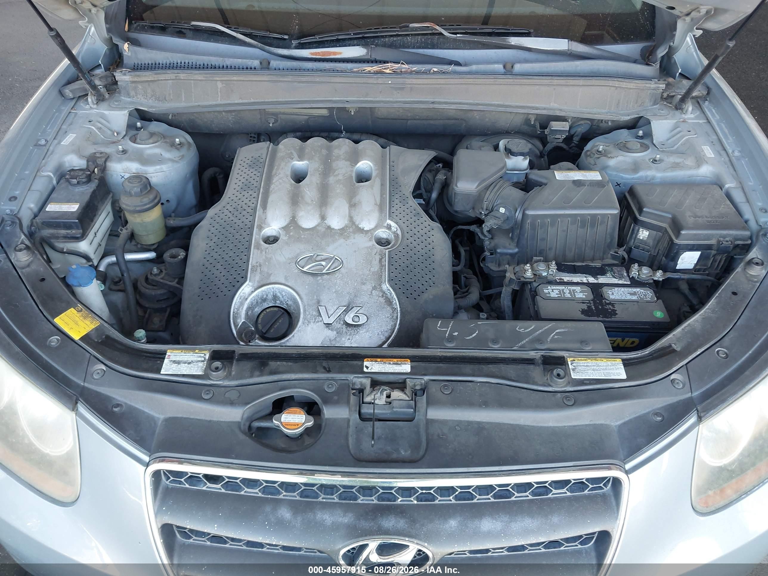2007 Hyundai Santa Fe Gls Light Blue vin: 5NMSG73D07H061645