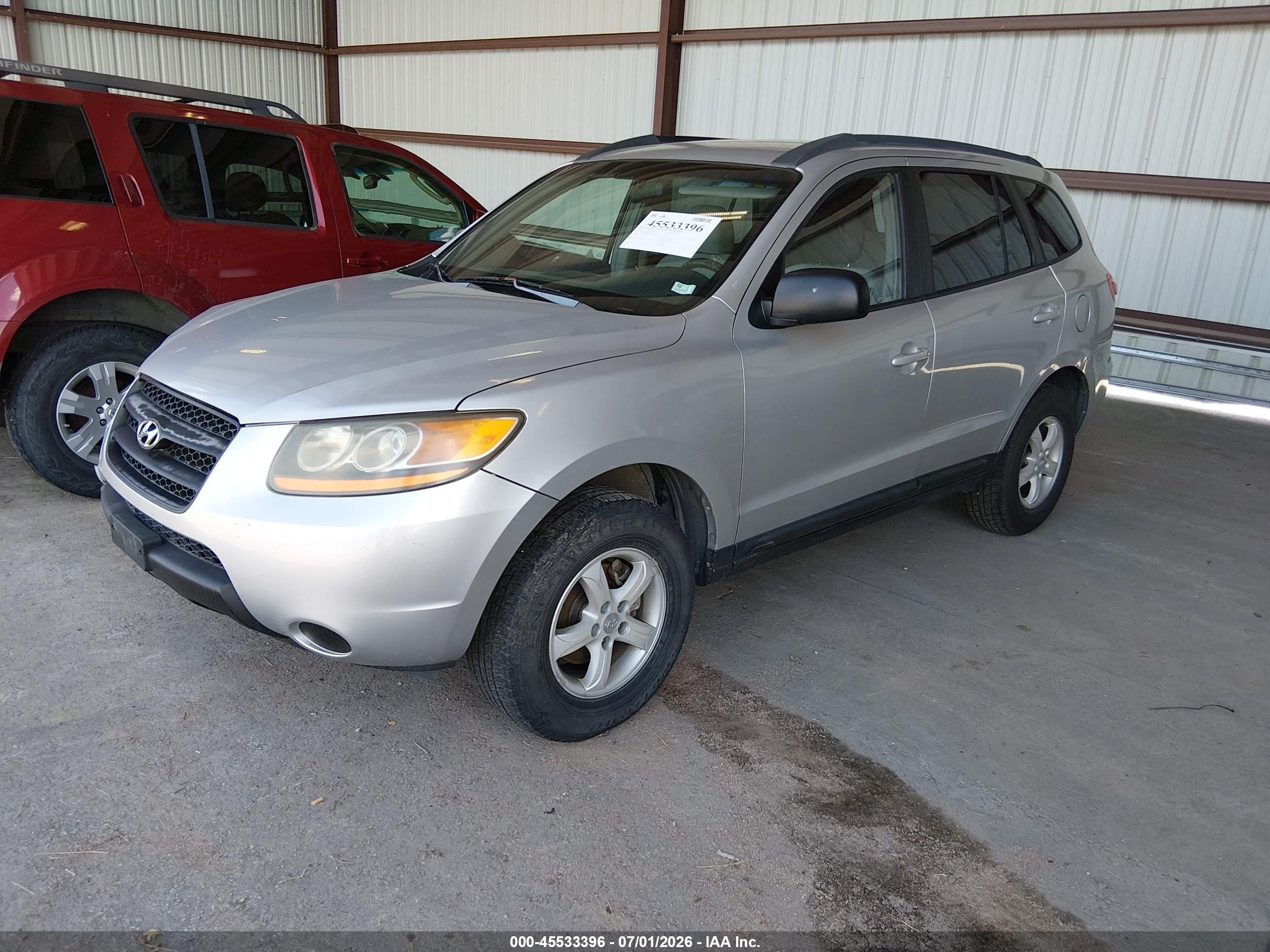 2008 Hyundai Santa Fe Gls Silver vin: 5NMSG73D08H135874