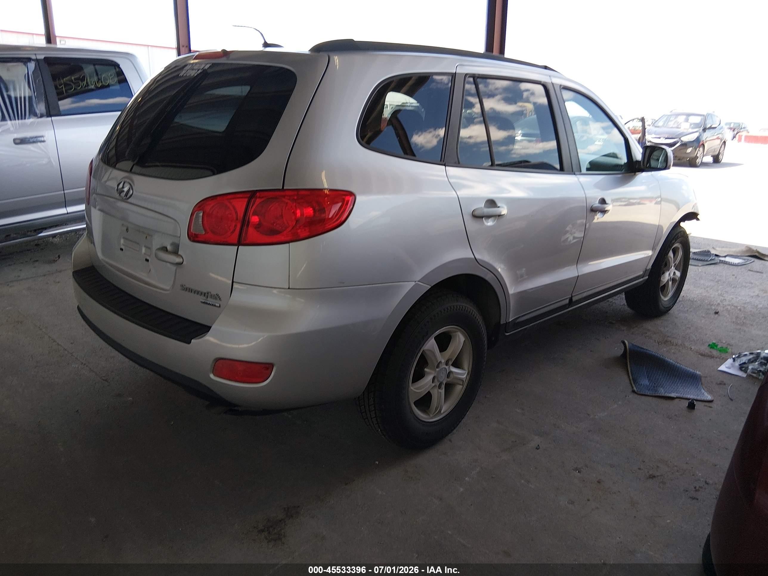 2008 Hyundai Santa Fe Gls Silver vin: 5NMSG73D08H135874
