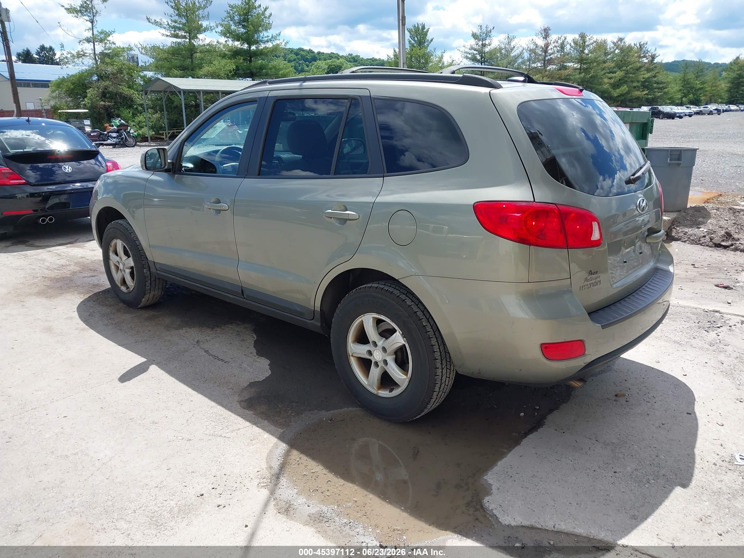 2008 Hyundai Santa Fe Gls Green vin: 5NMSG73D08H150973
