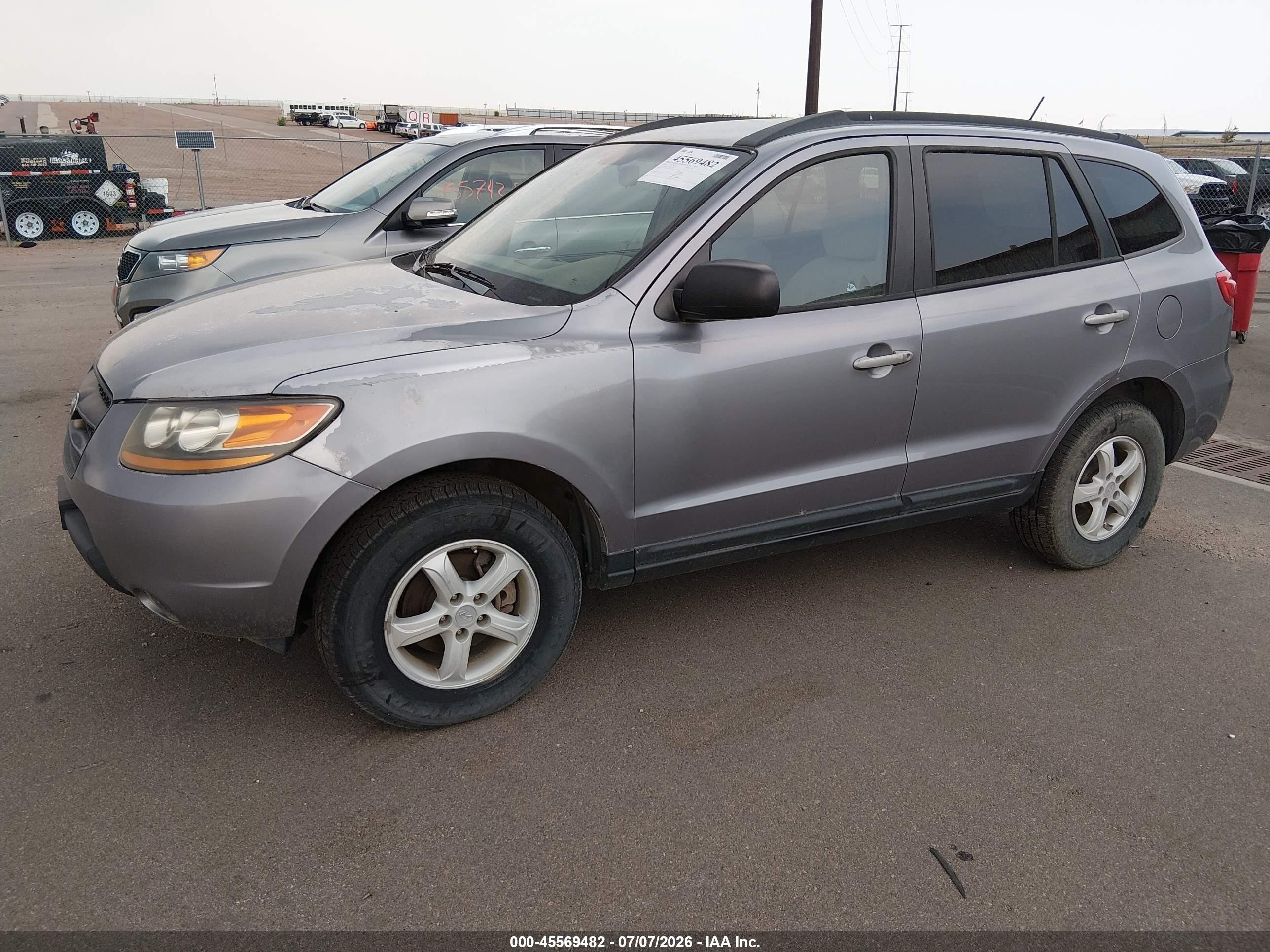 2008 Hyundai Santa Fe Gls Gray vin: 5NMSG73D08H153372