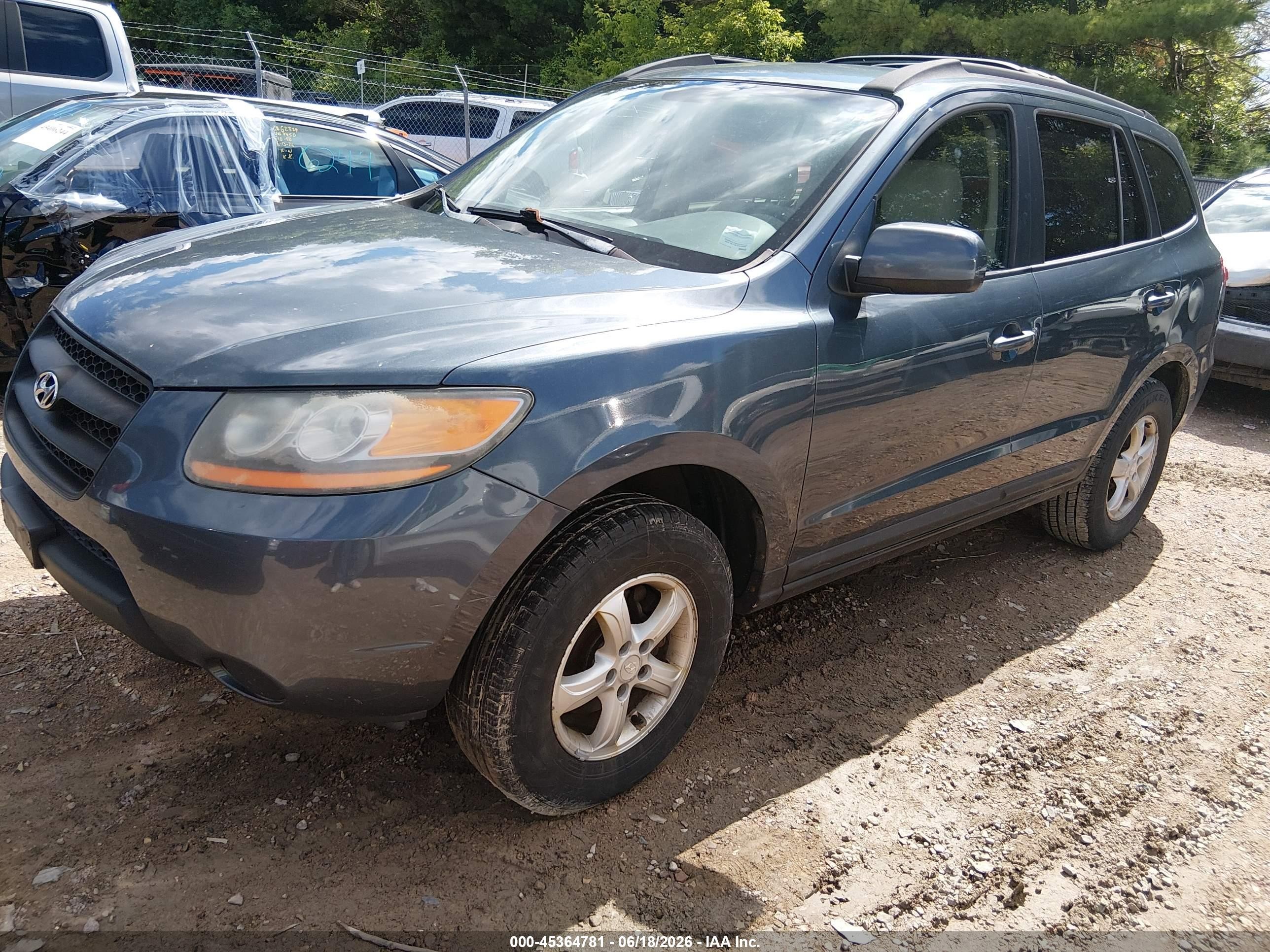 2008 Hyundai Santa Fe Gls Blue vin: 5NMSG73D08H193371