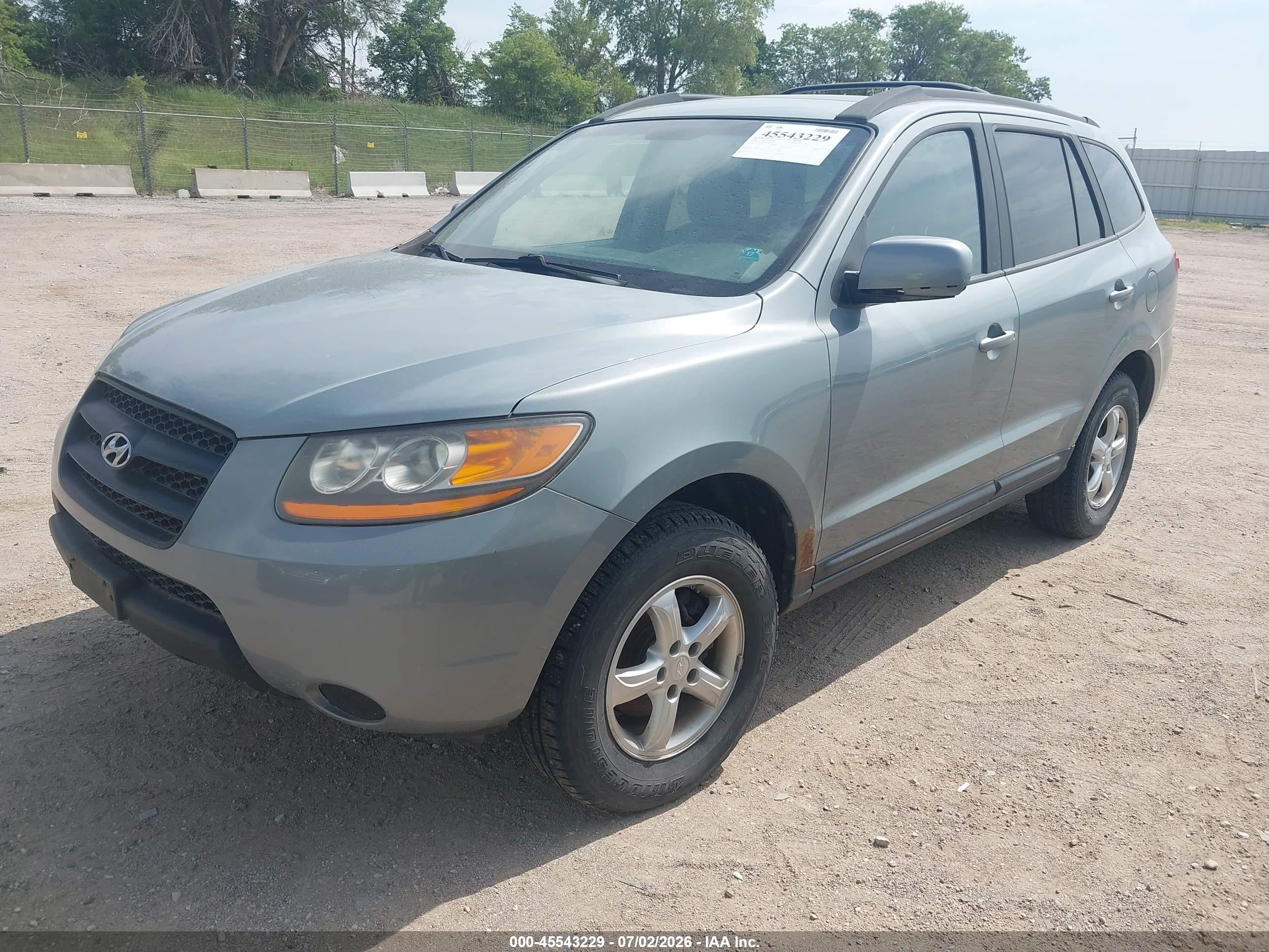2008 Hyundai Santa Fe Gls Серый vin: 5NMSG73D08H206829