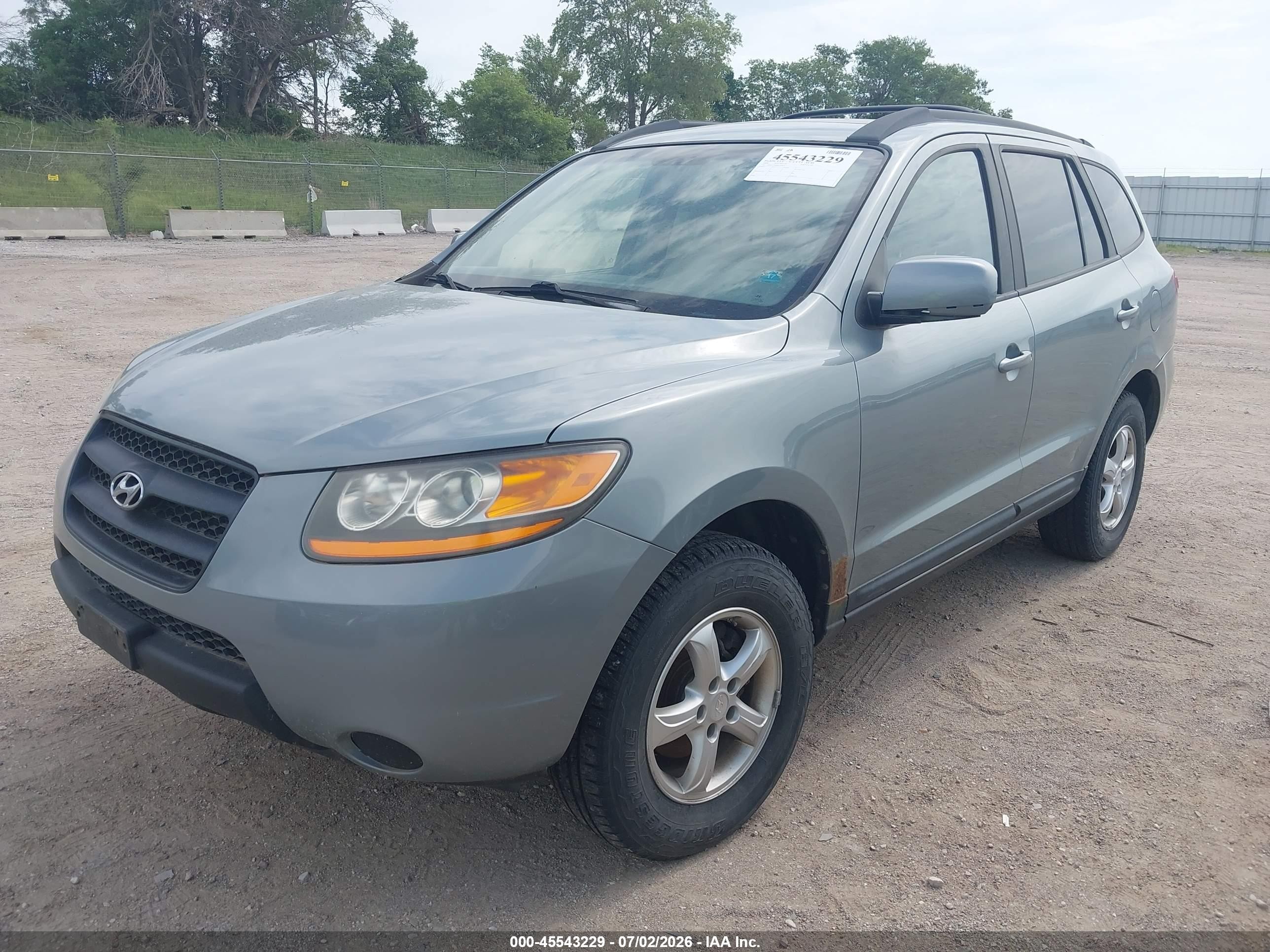 2008 Hyundai Santa Fe Gls Серый vin: 5NMSG73D08H206829