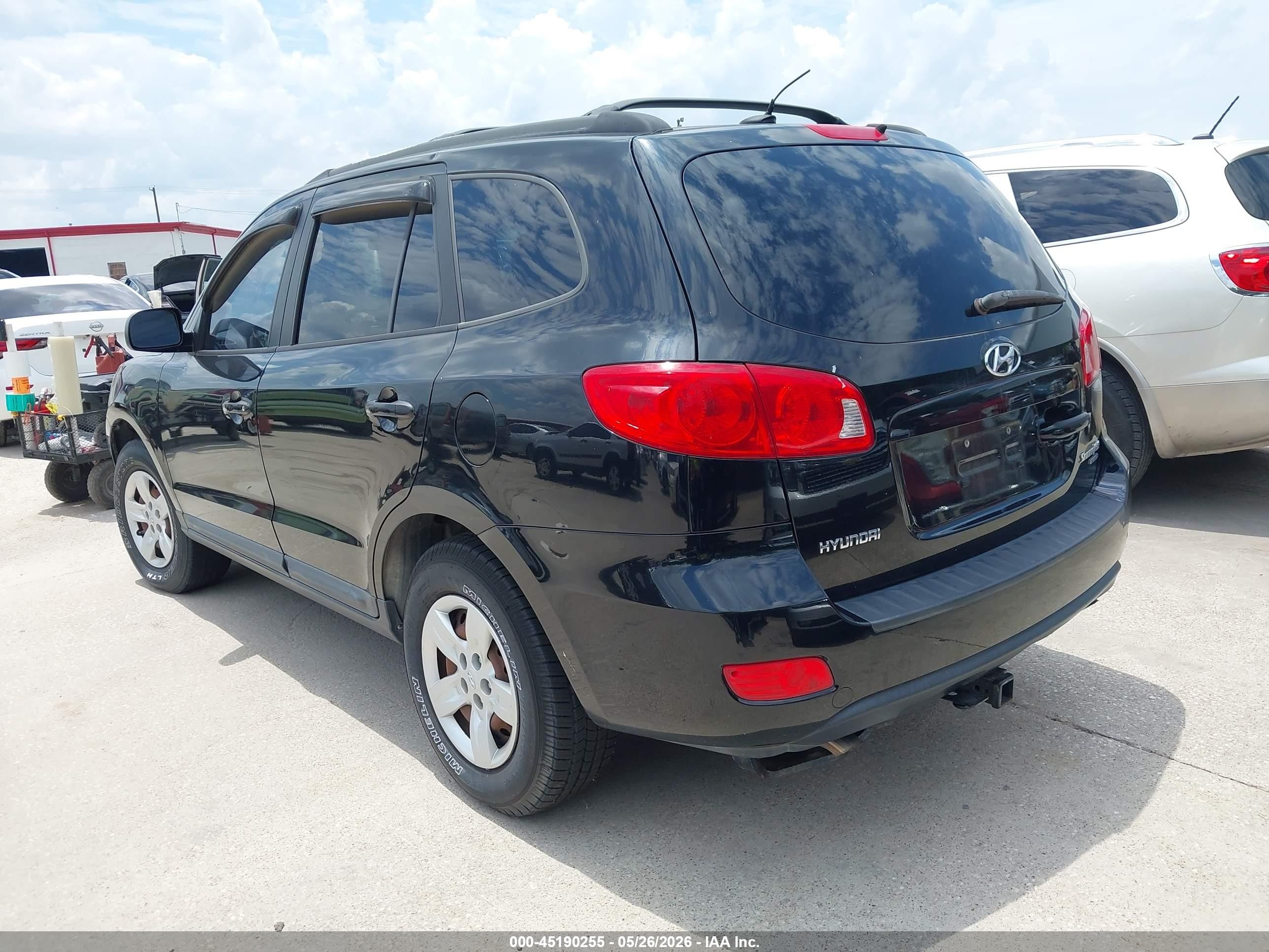 2009 Hyundai Santa Fe Gls Black vin: 5NMSG73D09H240044