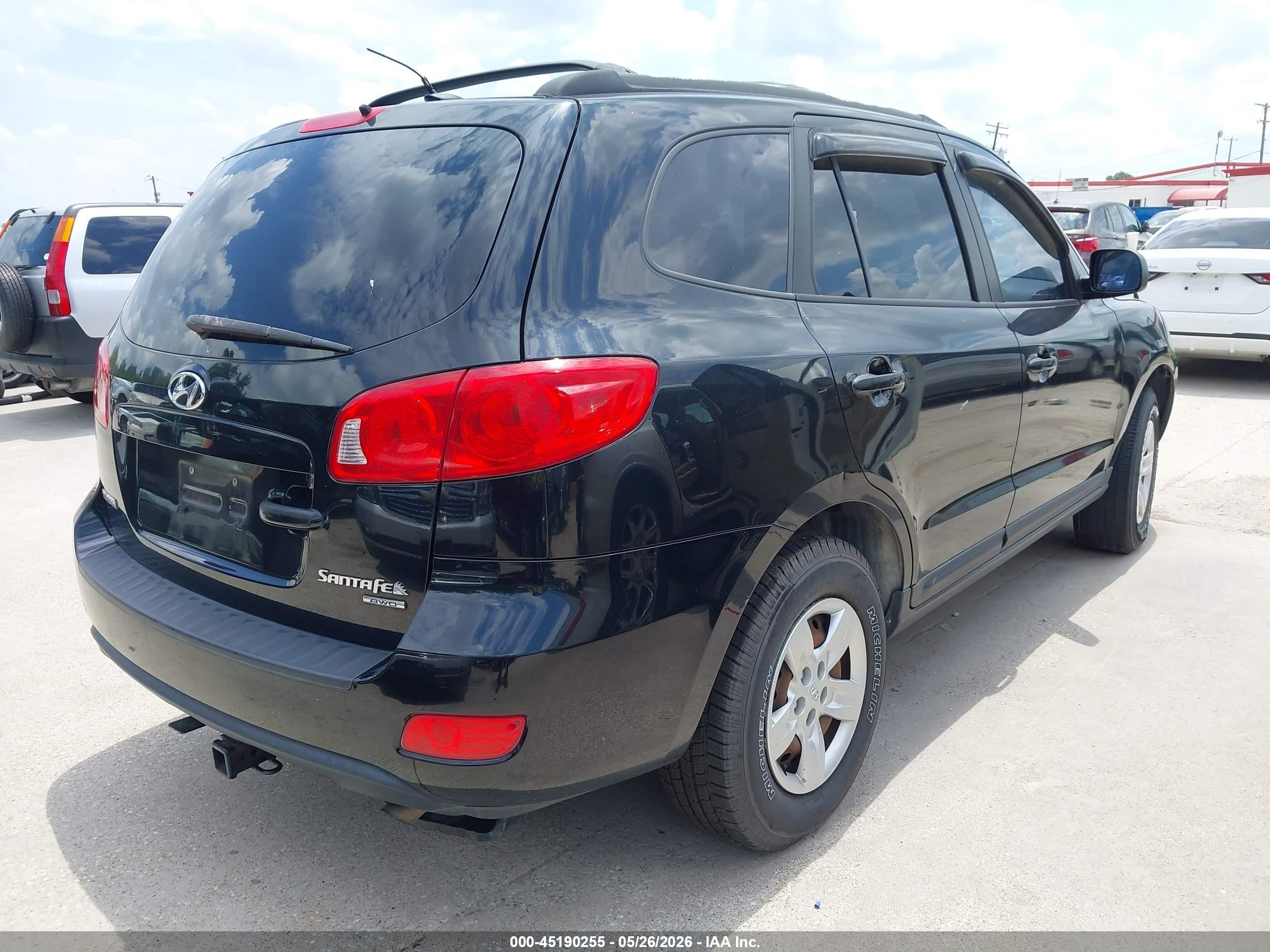 2009 Hyundai Santa Fe Gls Black vin: 5NMSG73D09H240044