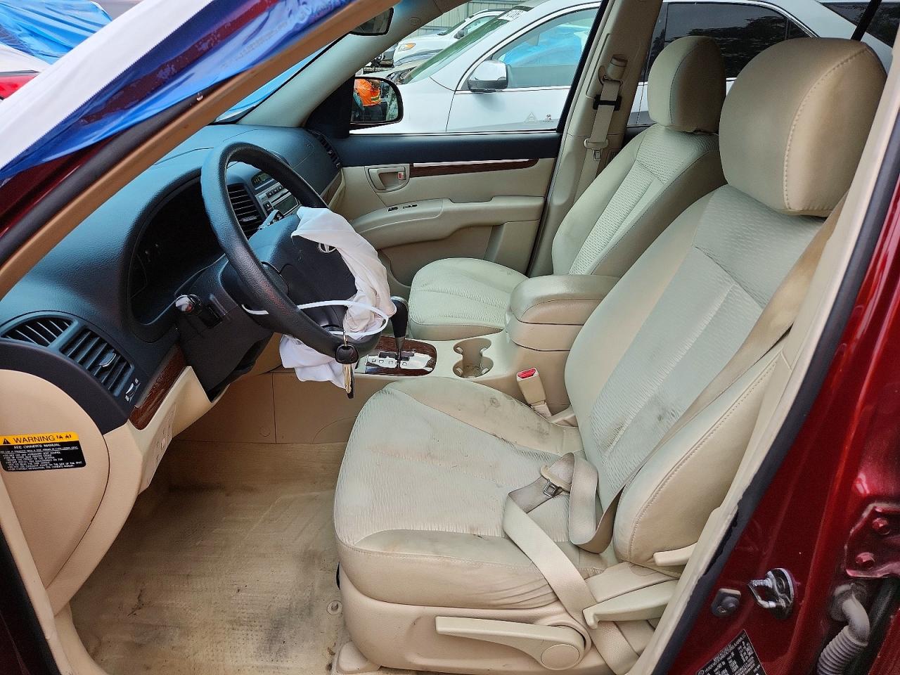 2007 Hyundai Santa Fe Gls Burgundy vin: 5NMSG73D17H052114