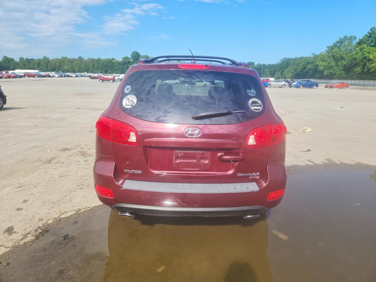 2007 Hyundai Santa Fe Gls Burgundy vin: 5NMSG73D17H052114