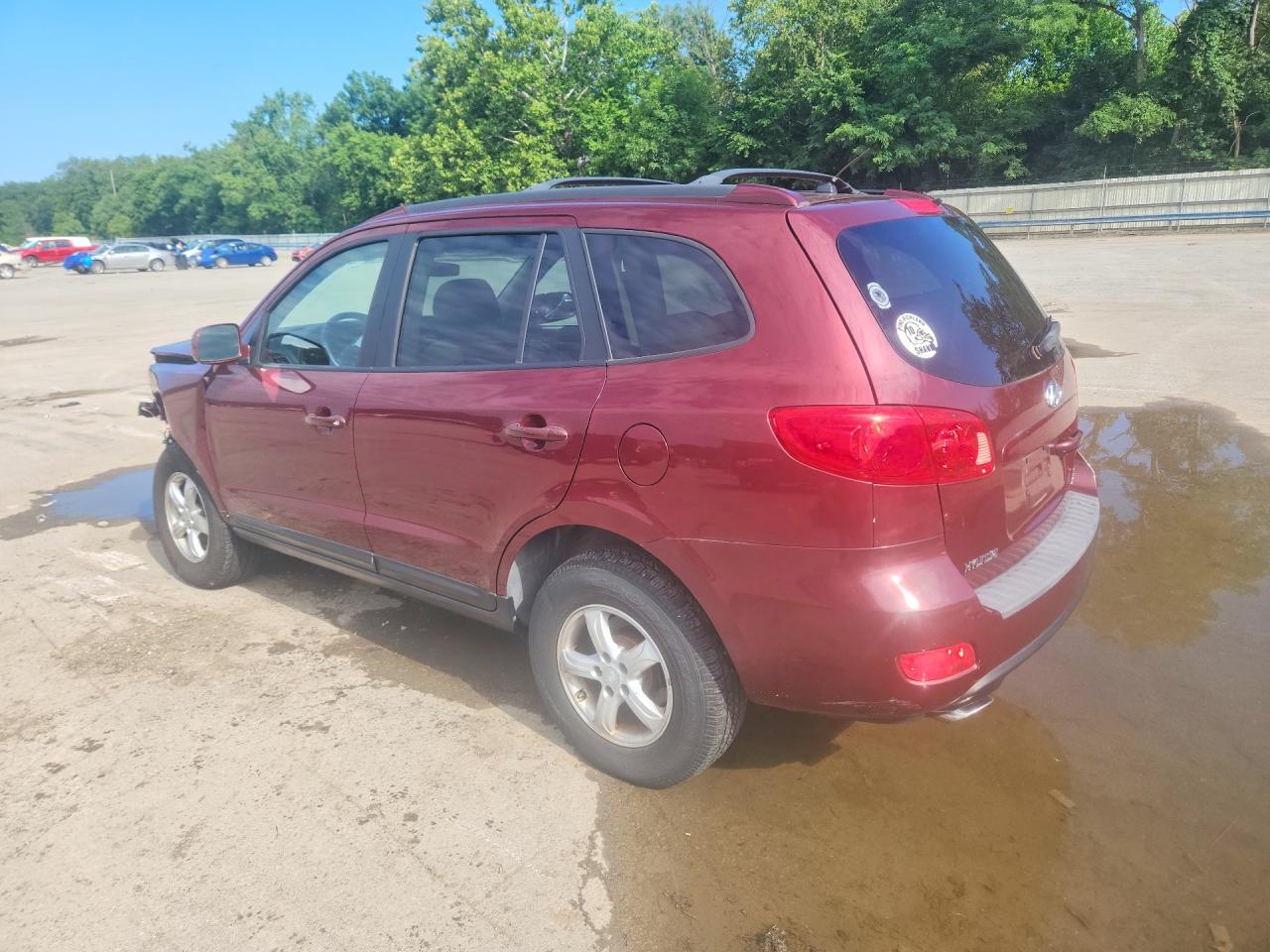 2007 Hyundai Santa Fe Gls Burgundy vin: 5NMSG73D17H052114