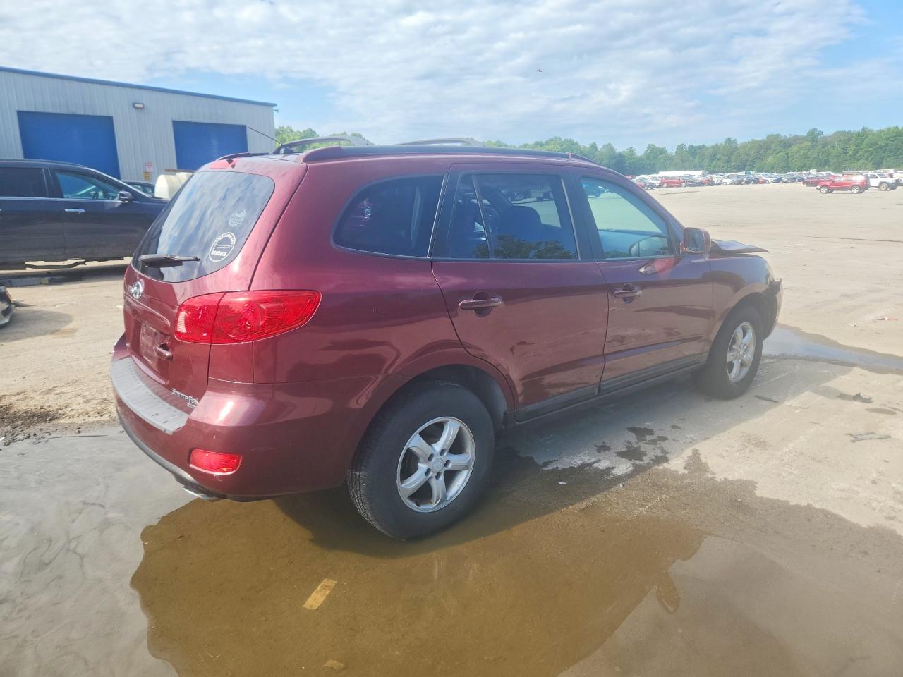 2007 Hyundai Santa Fe Gls Burgundy vin: 5NMSG73D17H052114