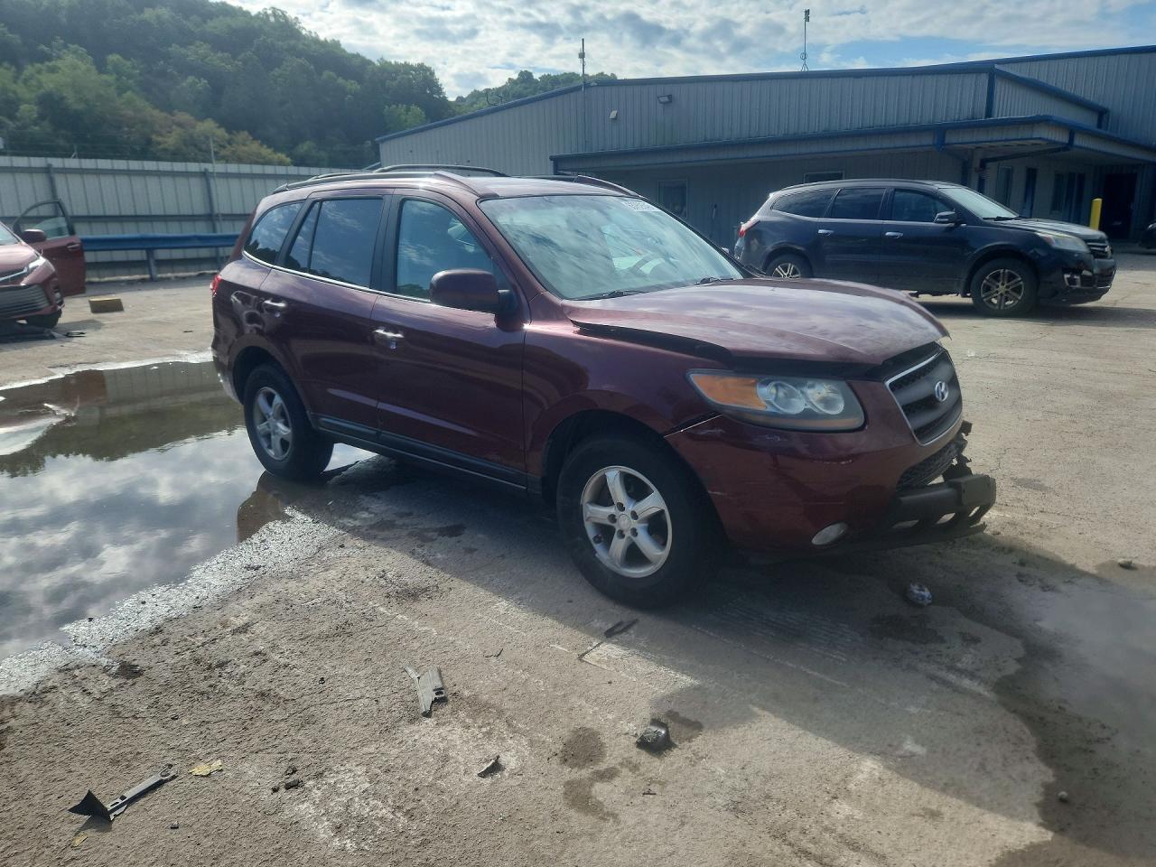 2007 Hyundai Santa Fe Gls Burgundy vin: 5NMSG73D17H052114