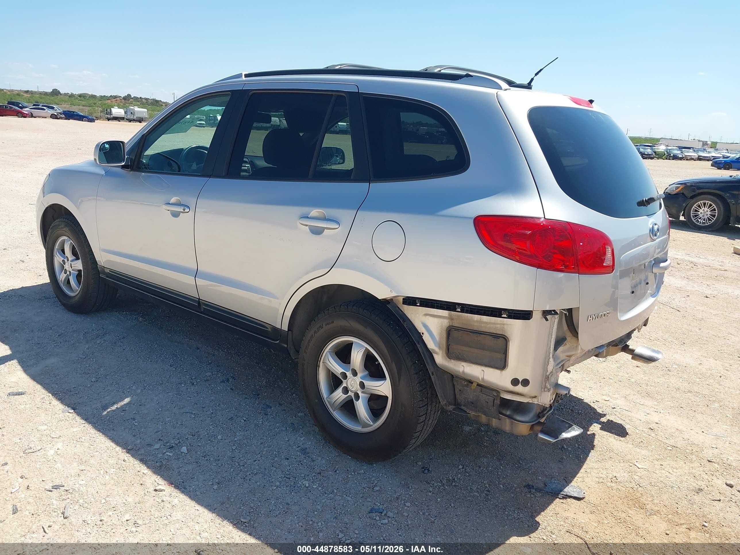2007 Hyundai Santa Fe Gls Silver vin: 5NMSG73D17H081600