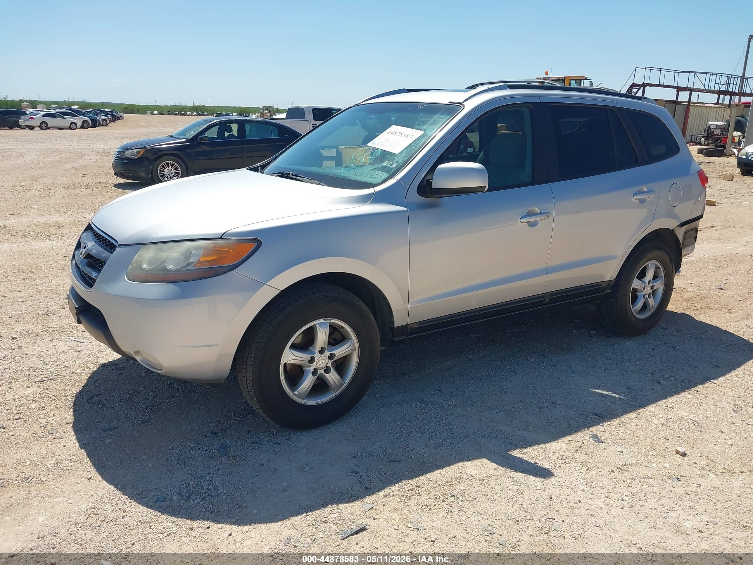 2007 Hyundai Santa Fe Gls Silver vin: 5NMSG73D17H081600