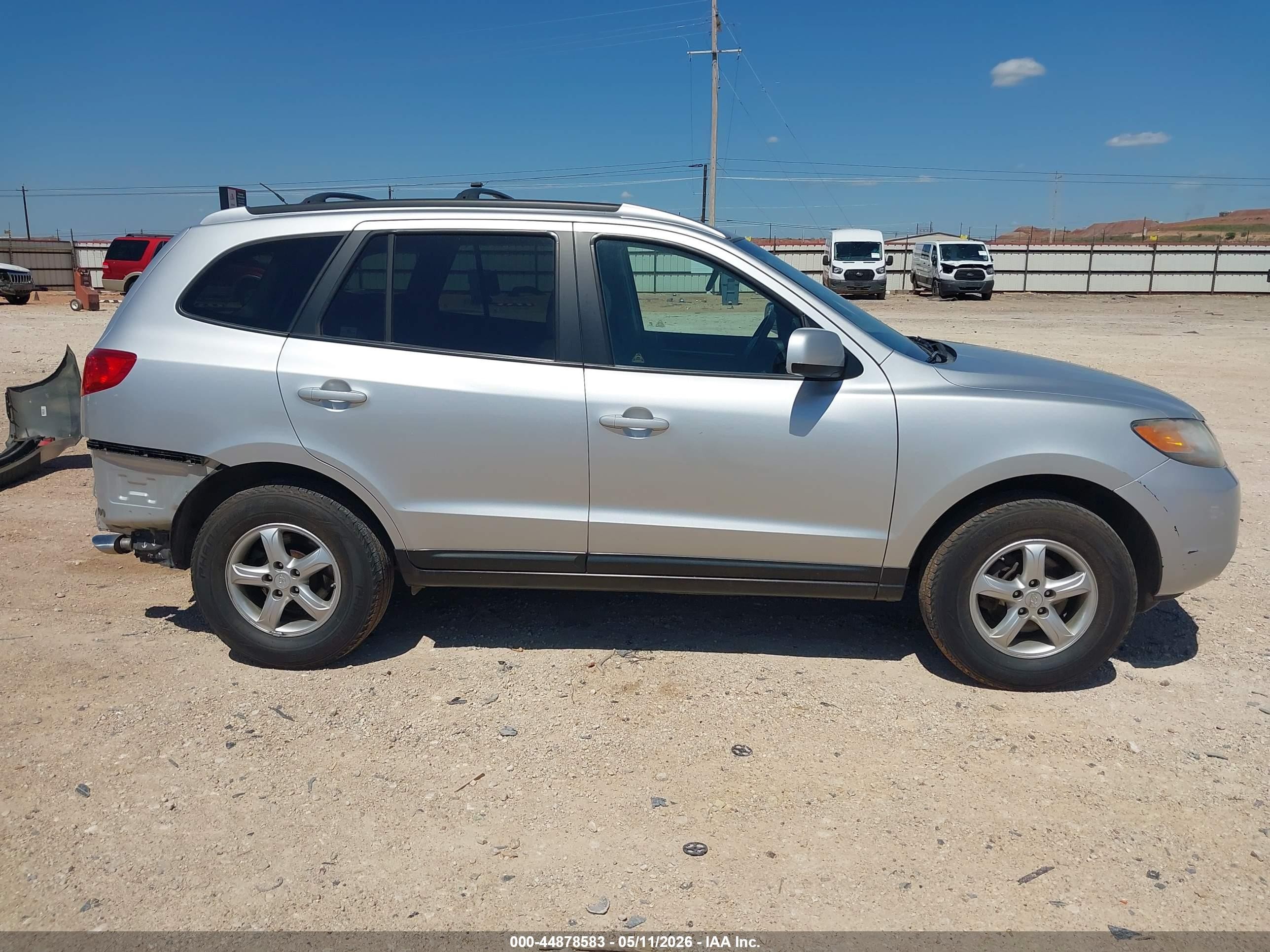 2007 Hyundai Santa Fe Gls Silver vin: 5NMSG73D17H081600