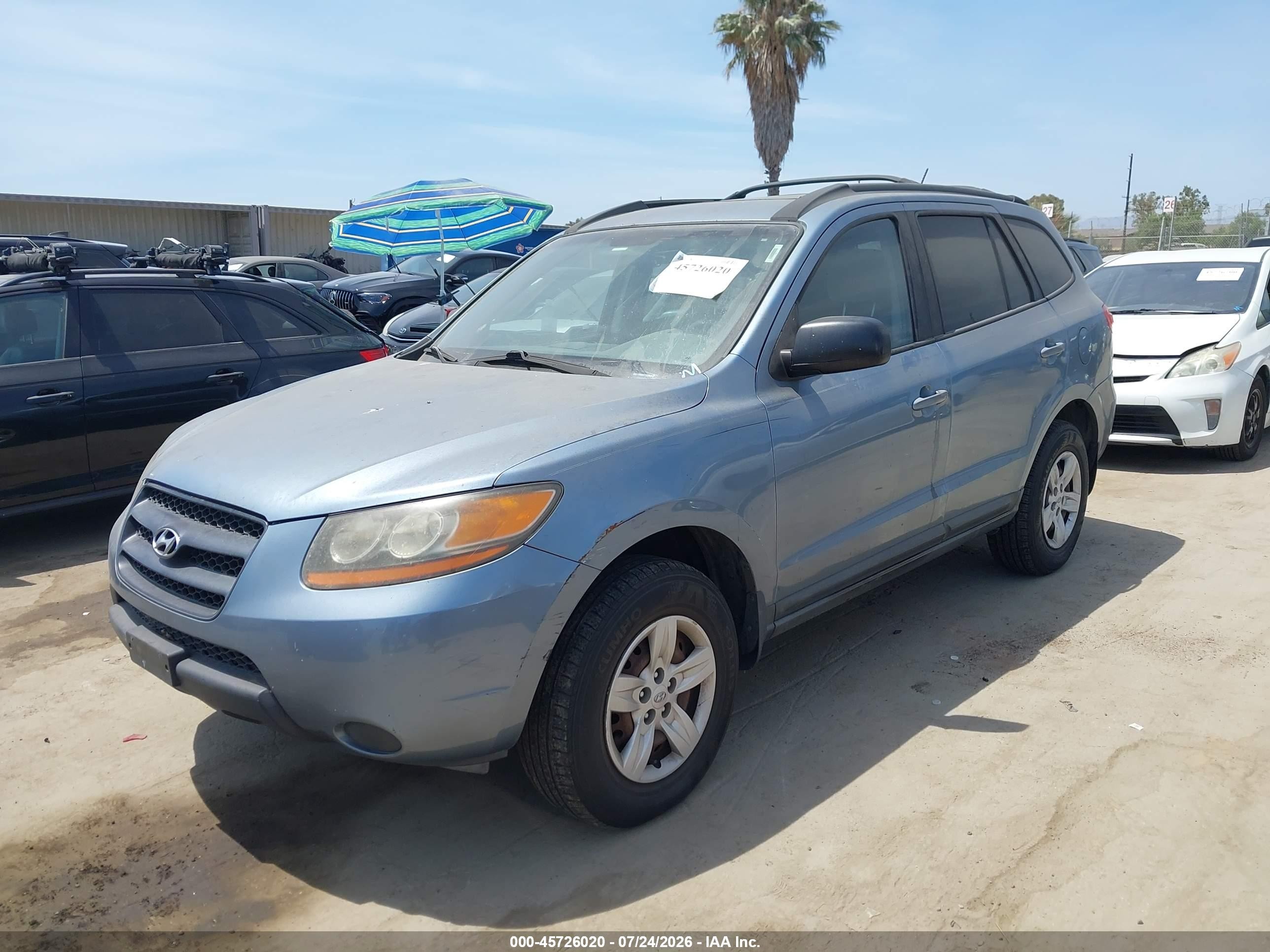 2009 Hyundai Santa Fe Gls Blue vin: 5NMSG73D19H249934