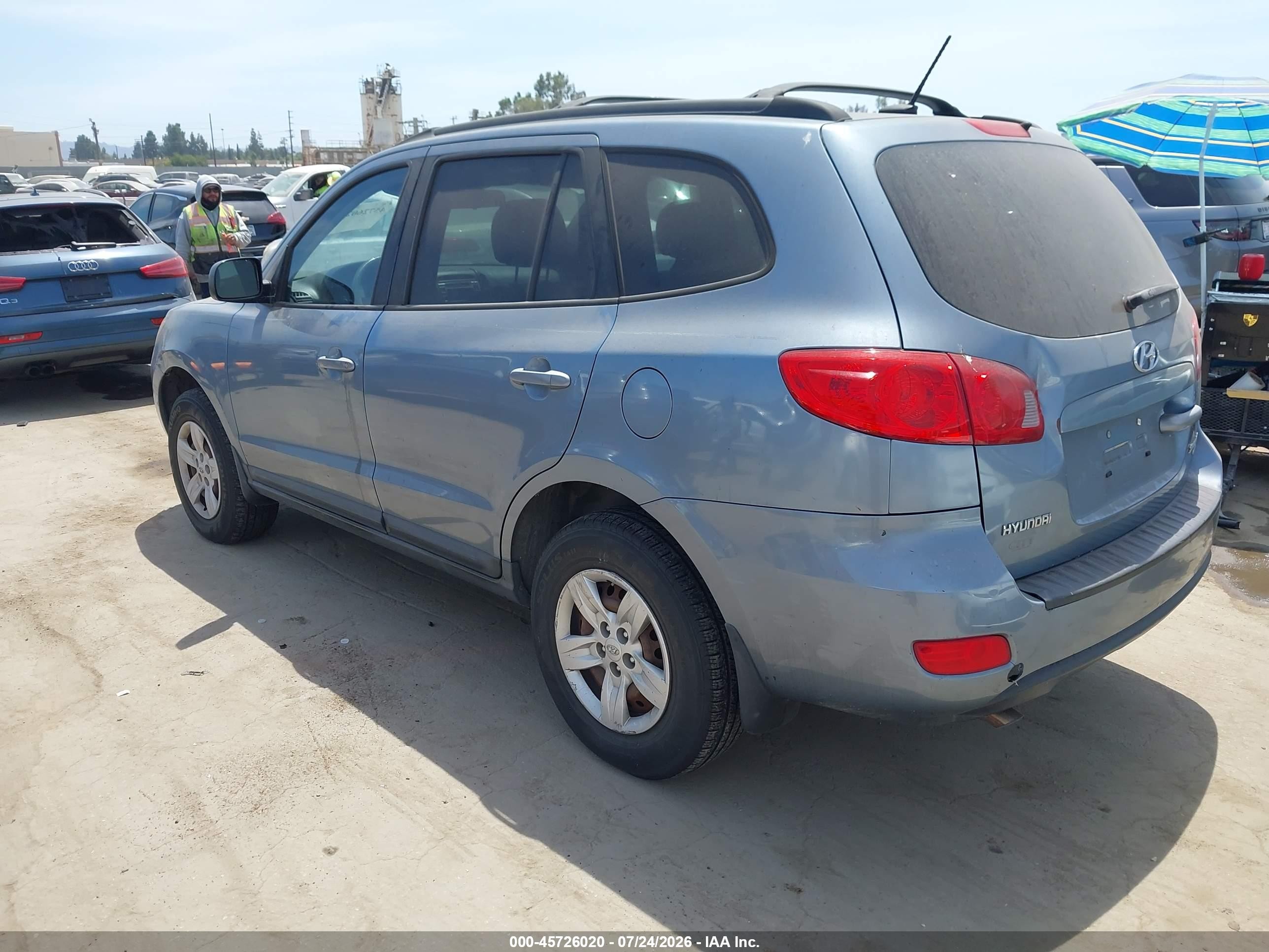 2009 Hyundai Santa Fe Gls Blue vin: 5NMSG73D19H249934