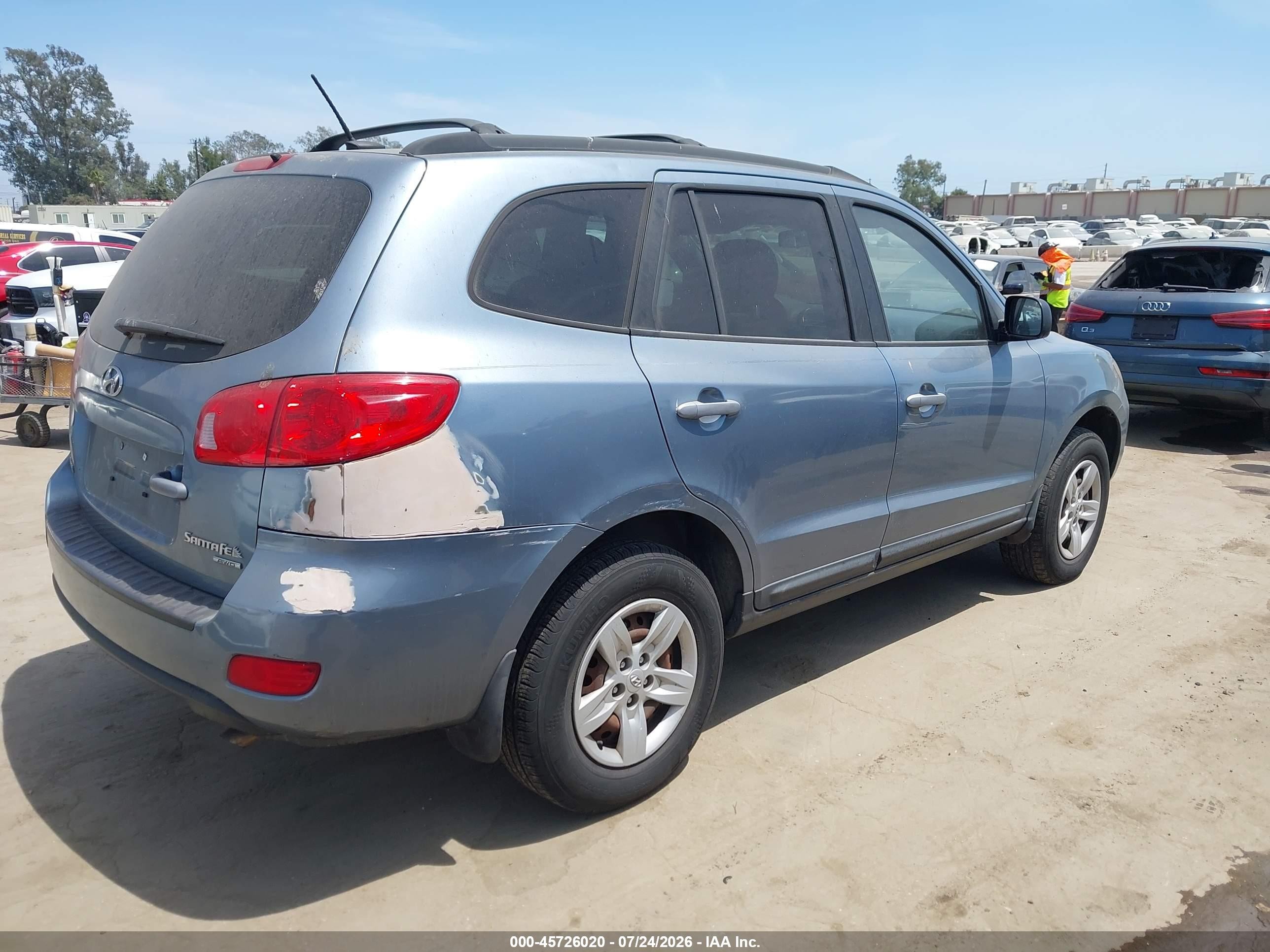 2009 Hyundai Santa Fe Gls Blue vin: 5NMSG73D19H249934