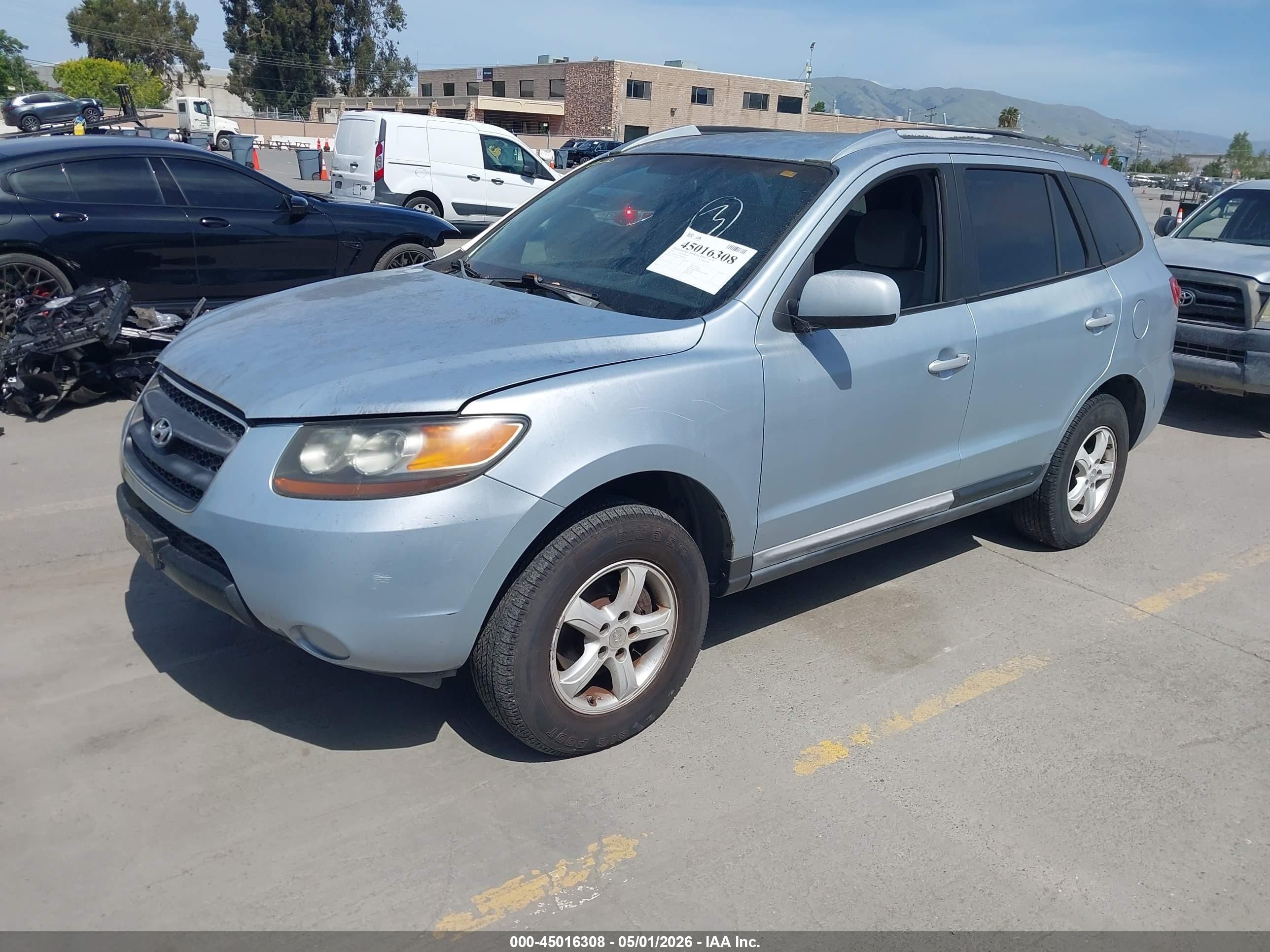 2007 Hyundai Santa Fe Gls Blue vin: 5NMSG73D27H064708
