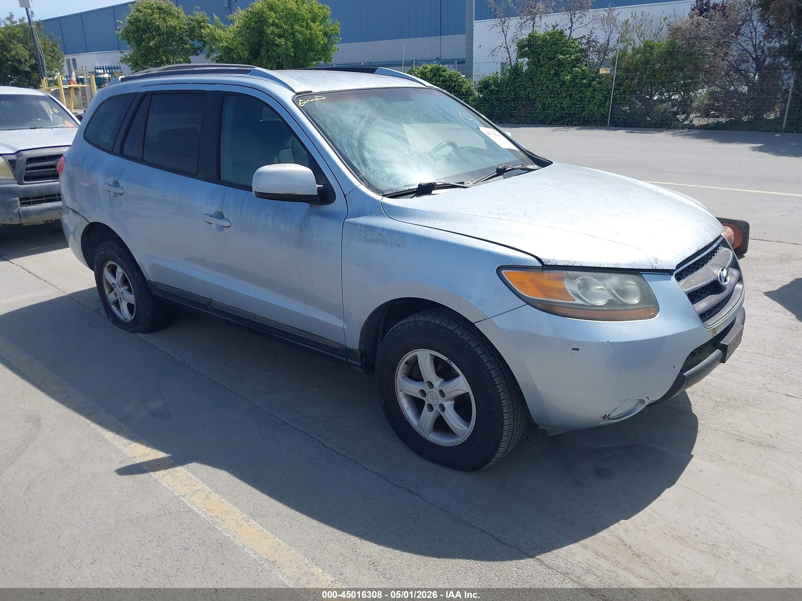 2007 Hyundai Santa Fe Gls Blue vin: 5NMSG73D27H064708