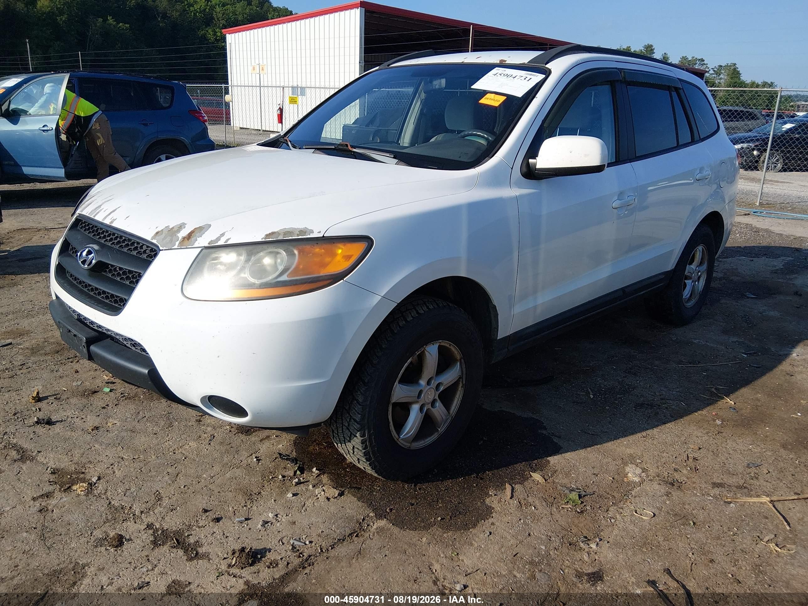 2008 Hyundai Santa Fe Gls White vin: 5NMSG73D28H152028