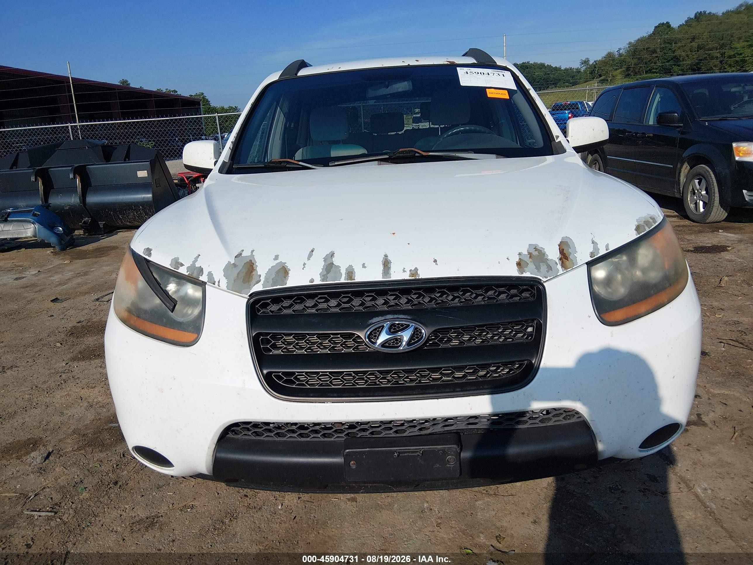 2008 Hyundai Santa Fe Gls White vin: 5NMSG73D28H152028