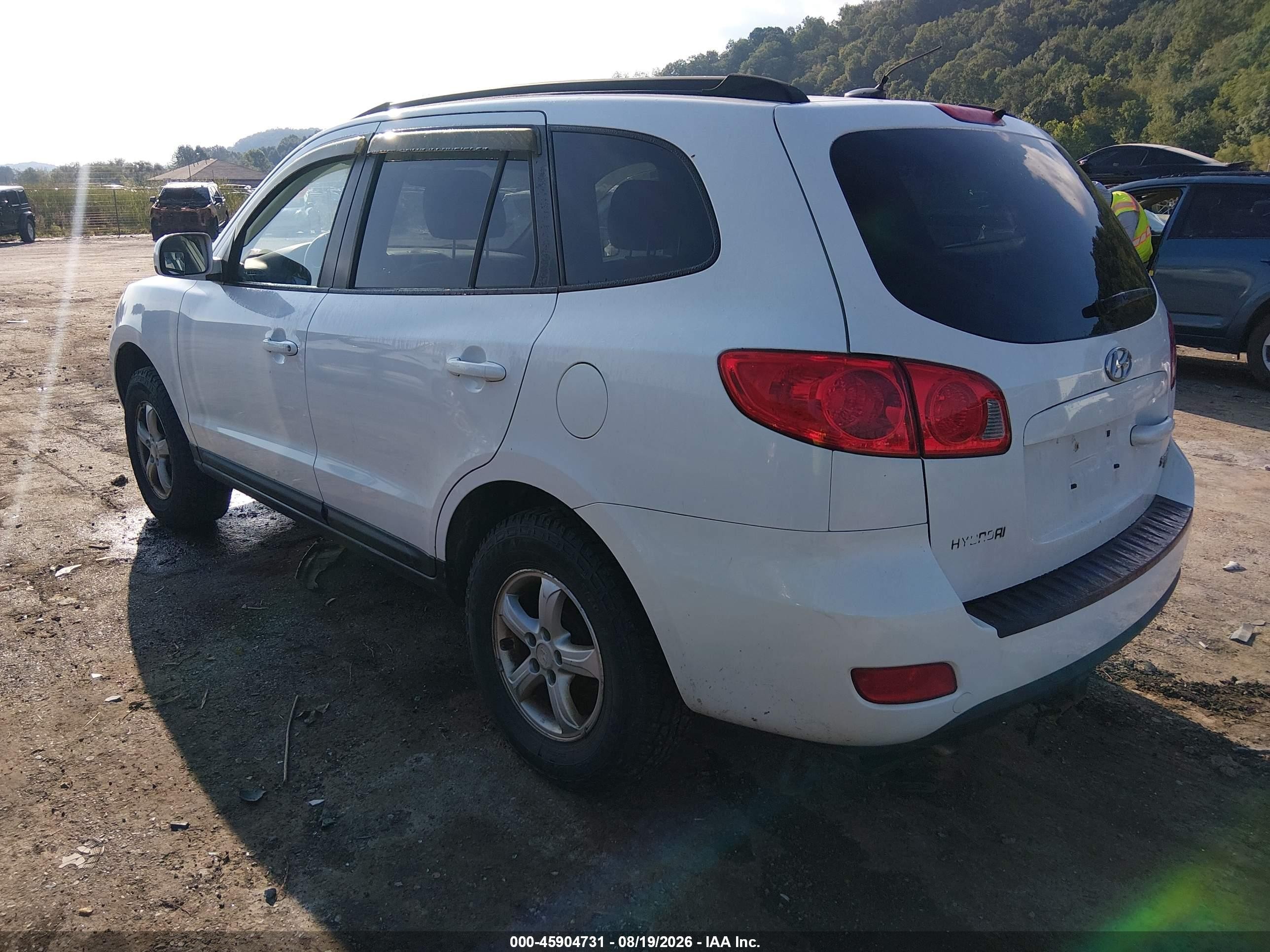 2008 Hyundai Santa Fe Gls White vin: 5NMSG73D28H152028