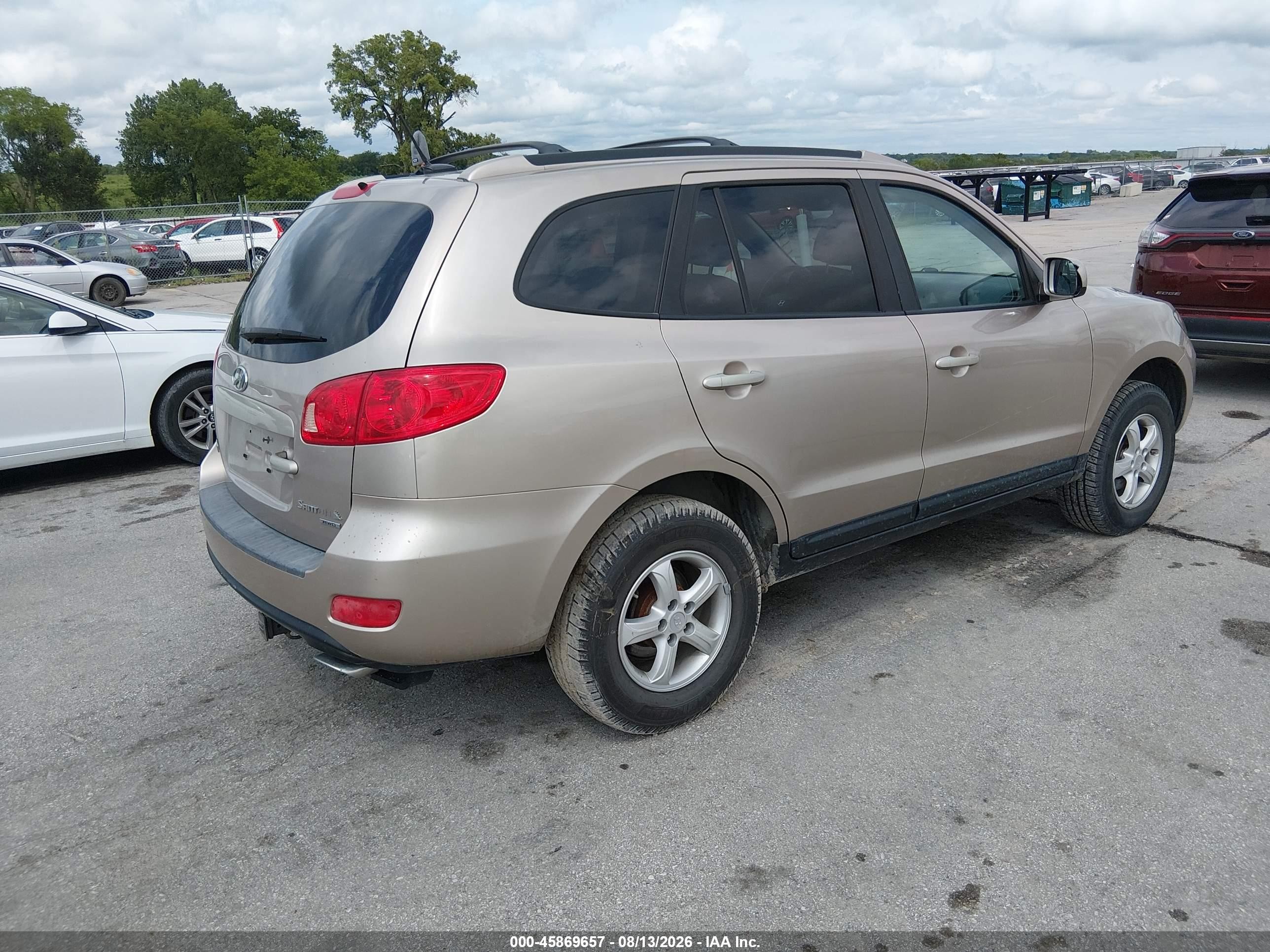 2007 Hyundai Santa Fe Gls Gold vin: 5NMSG73D37H063941