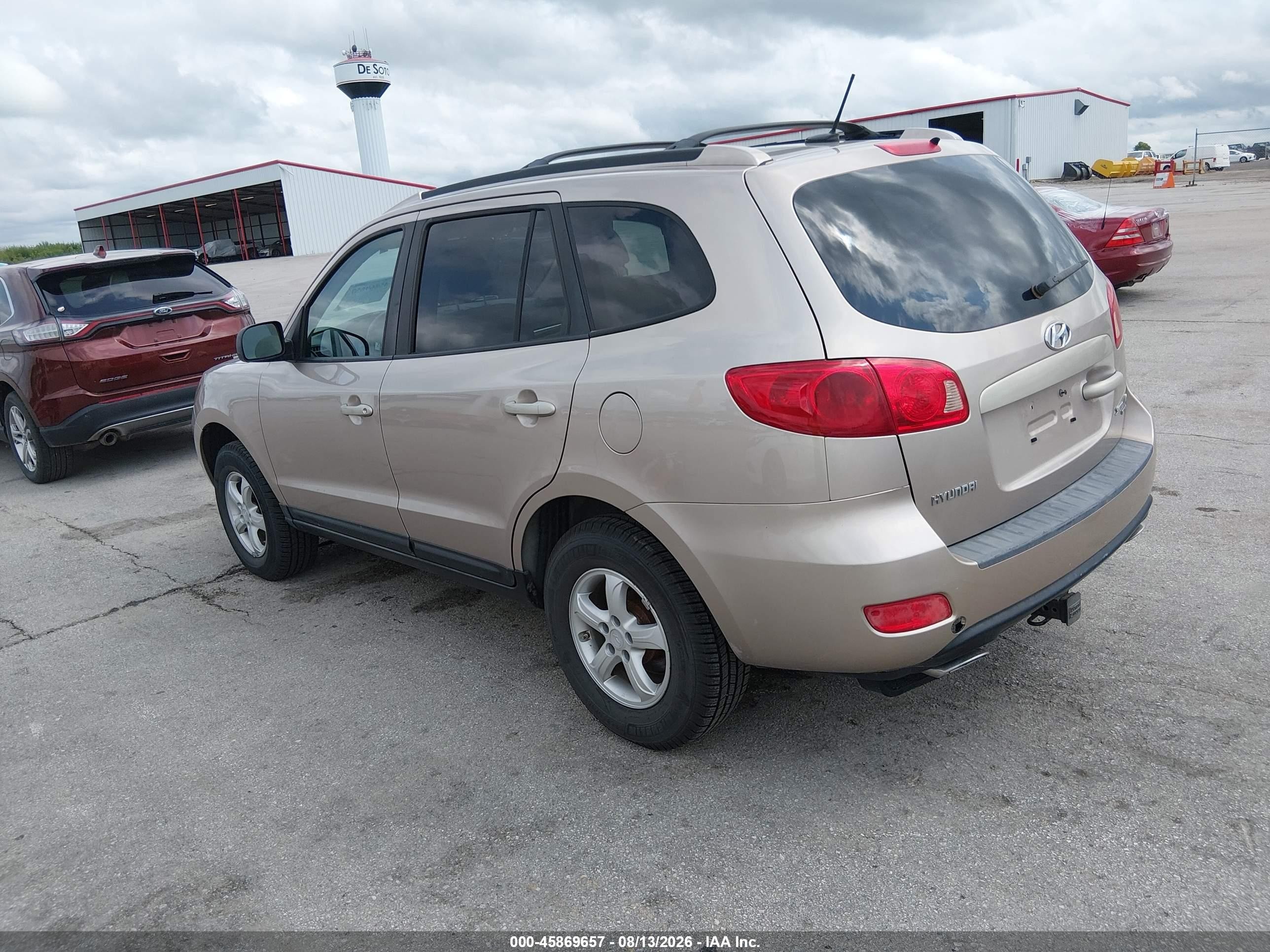 2007 Hyundai Santa Fe Gls Gold vin: 5NMSG73D37H063941