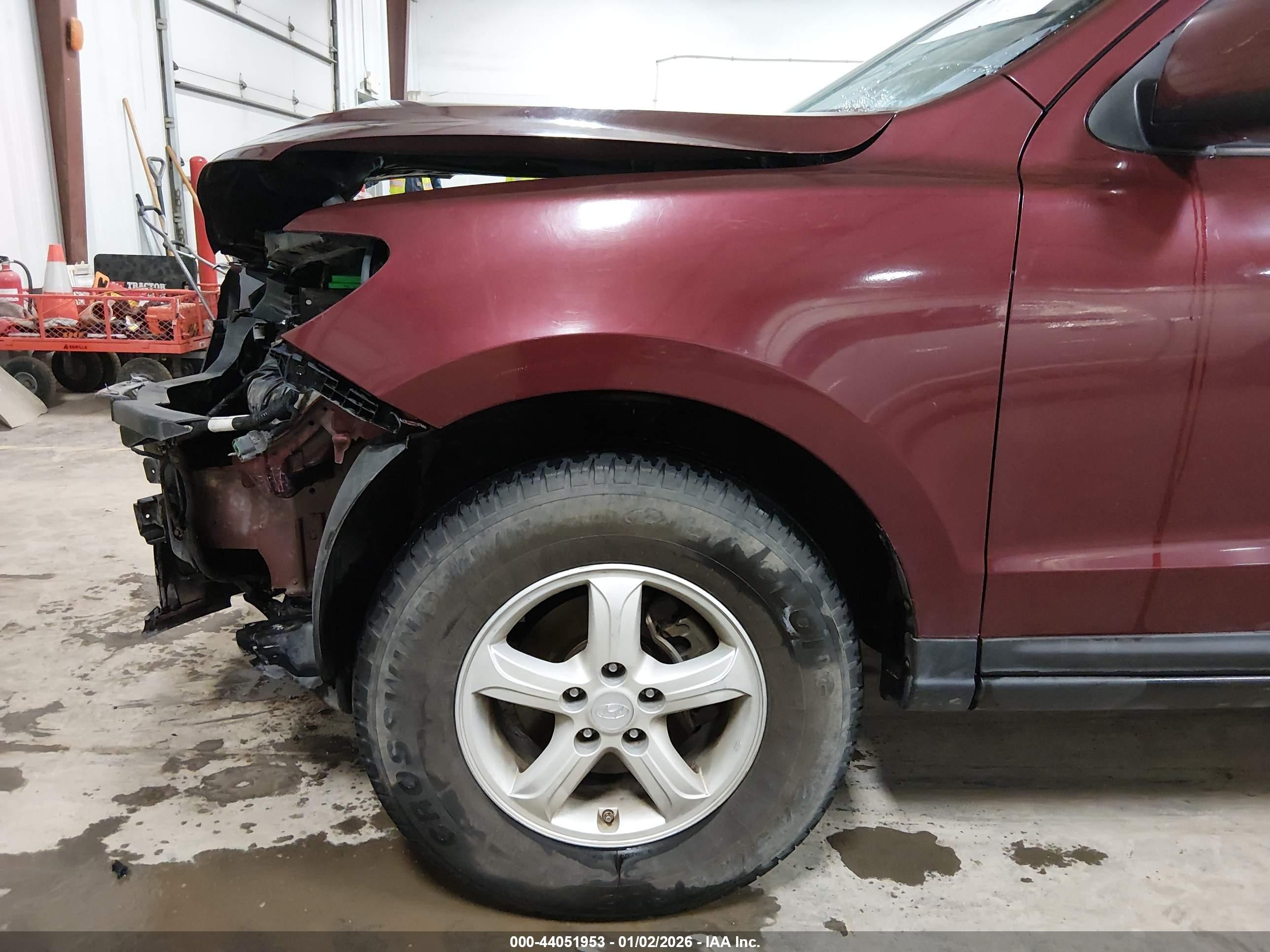 2008 Hyundai Santa Fe Gls Maroon vin: 5NMSG73D38H189895
