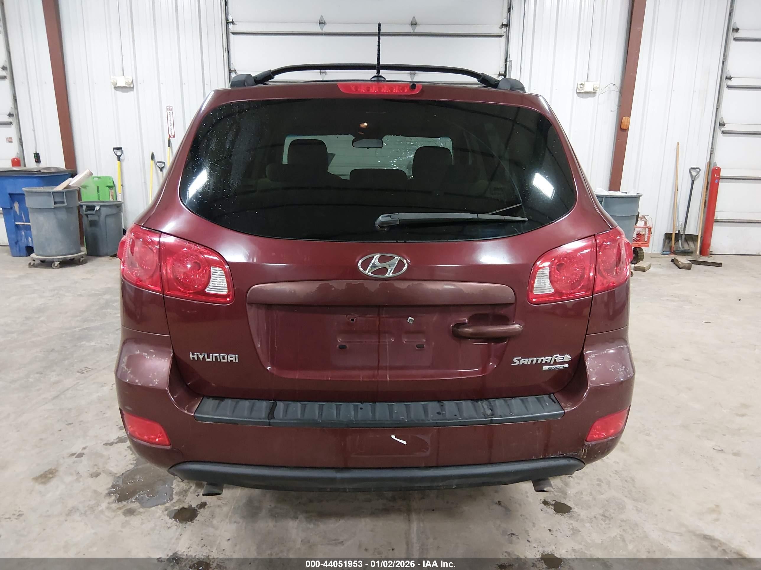 2008 Hyundai Santa Fe Gls Maroon vin: 5NMSG73D38H189895
