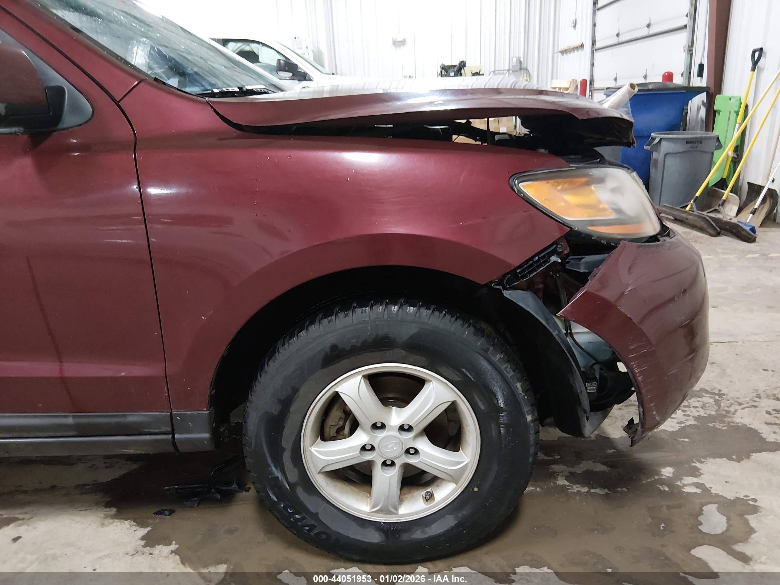 2008 Hyundai Santa Fe Gls Maroon vin: 5NMSG73D38H189895