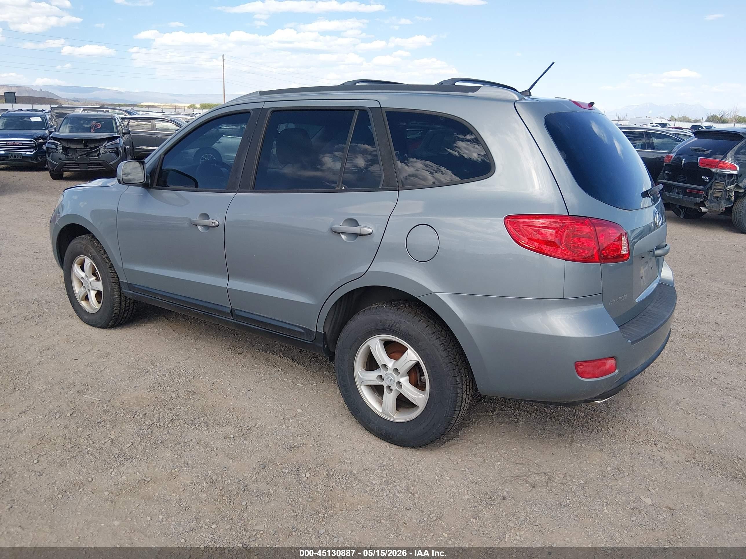 2007 Hyundai Santa Fe Gls Gray vin: 5NMSG73D47H002985