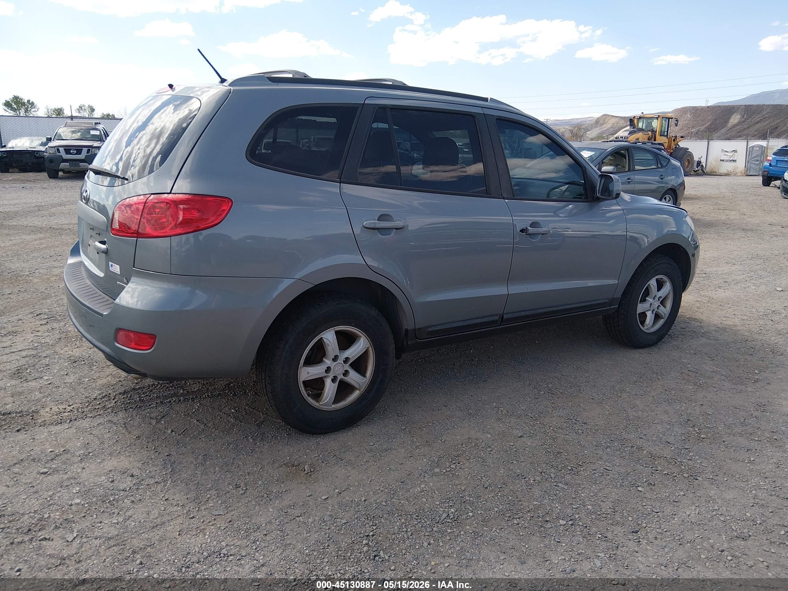 2007 Hyundai Santa Fe Gls Gray vin: 5NMSG73D47H002985
