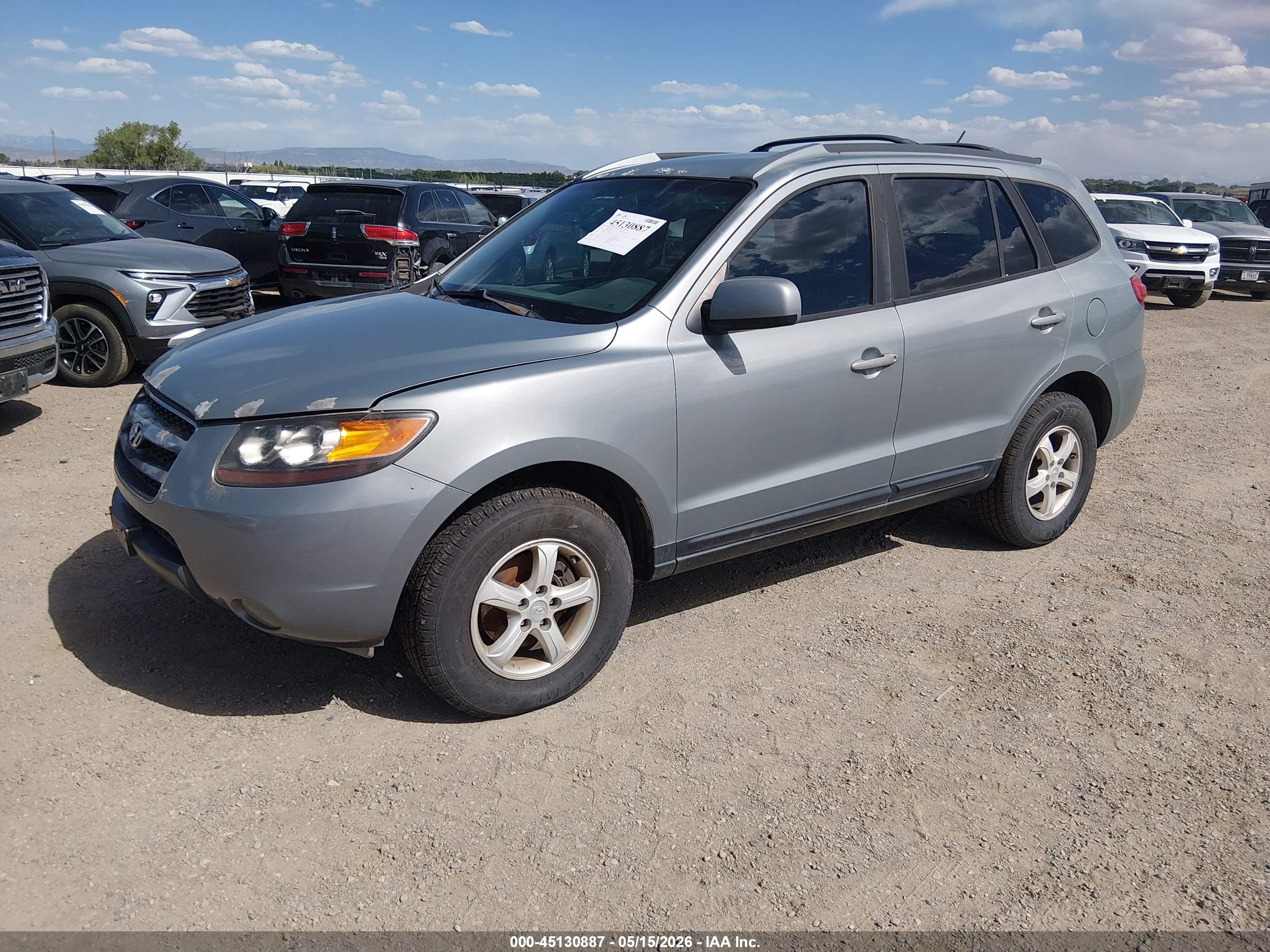 2007 Hyundai Santa Fe Gls Gray vin: 5NMSG73D47H002985