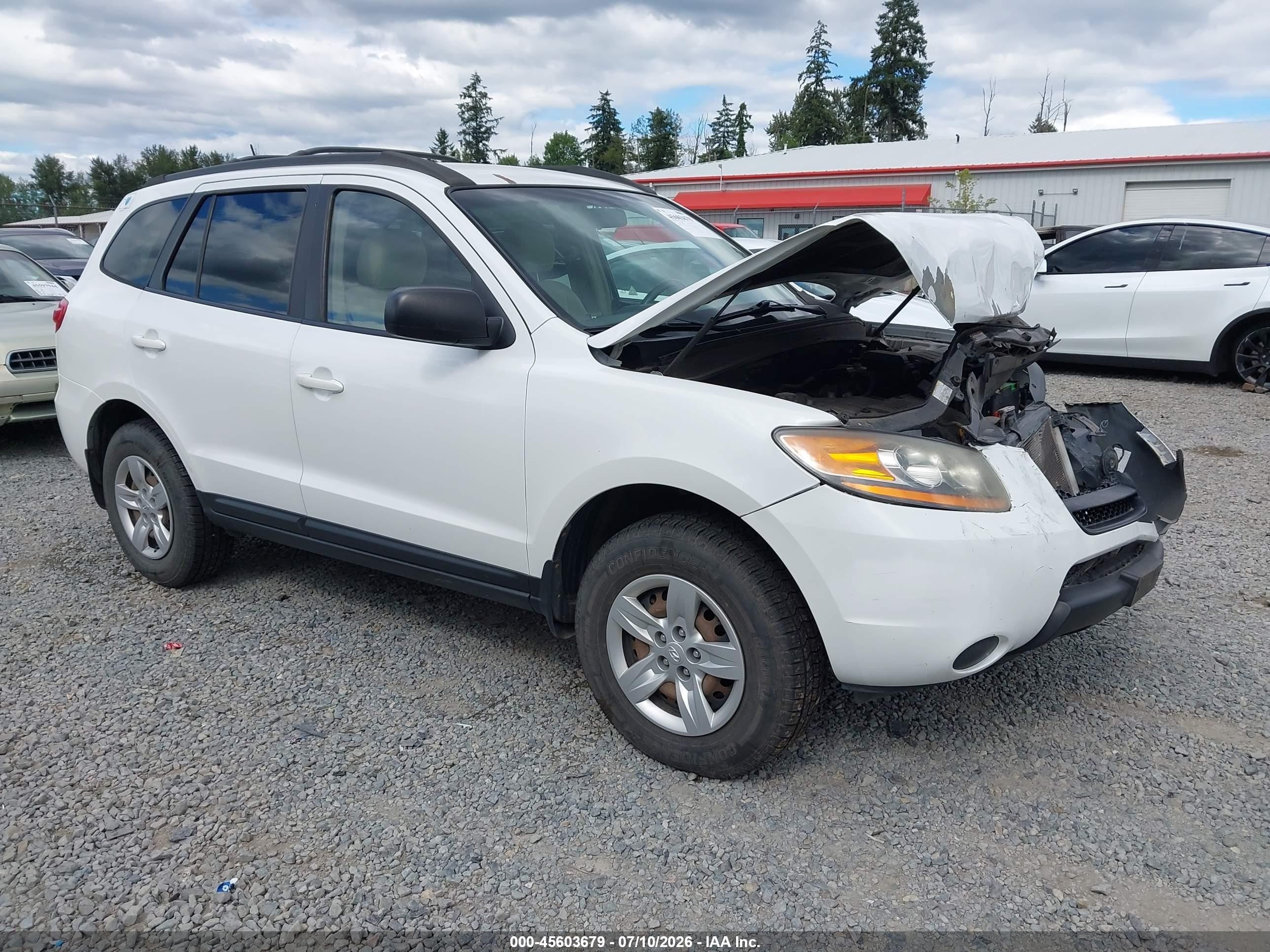 2009 Hyundai Santa Fe Gls White vin: 5NMSG73D49H279218